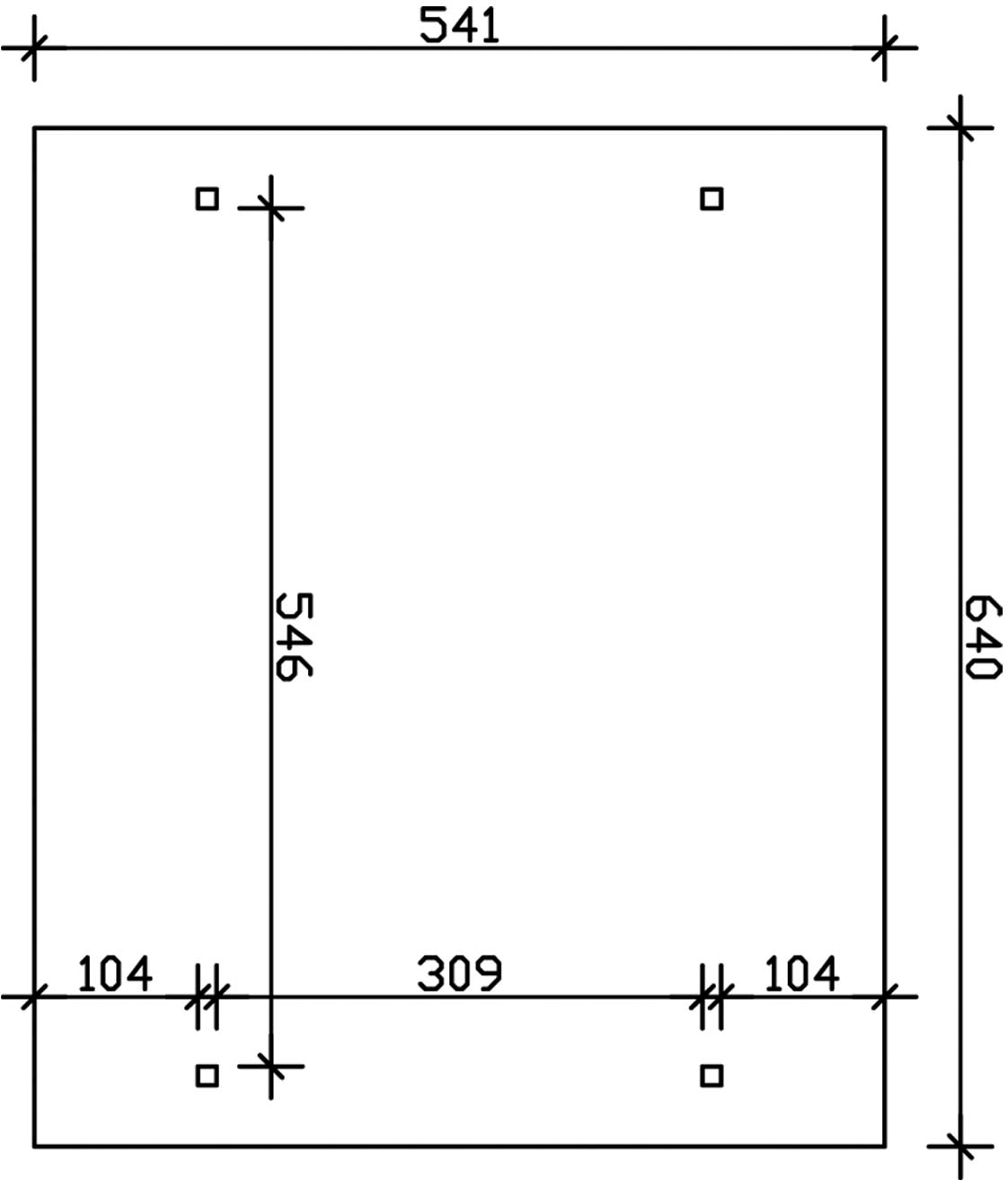 Skanholz Doppelcarport »Odenwald«, Holz, 546 cm, Anthrazit
