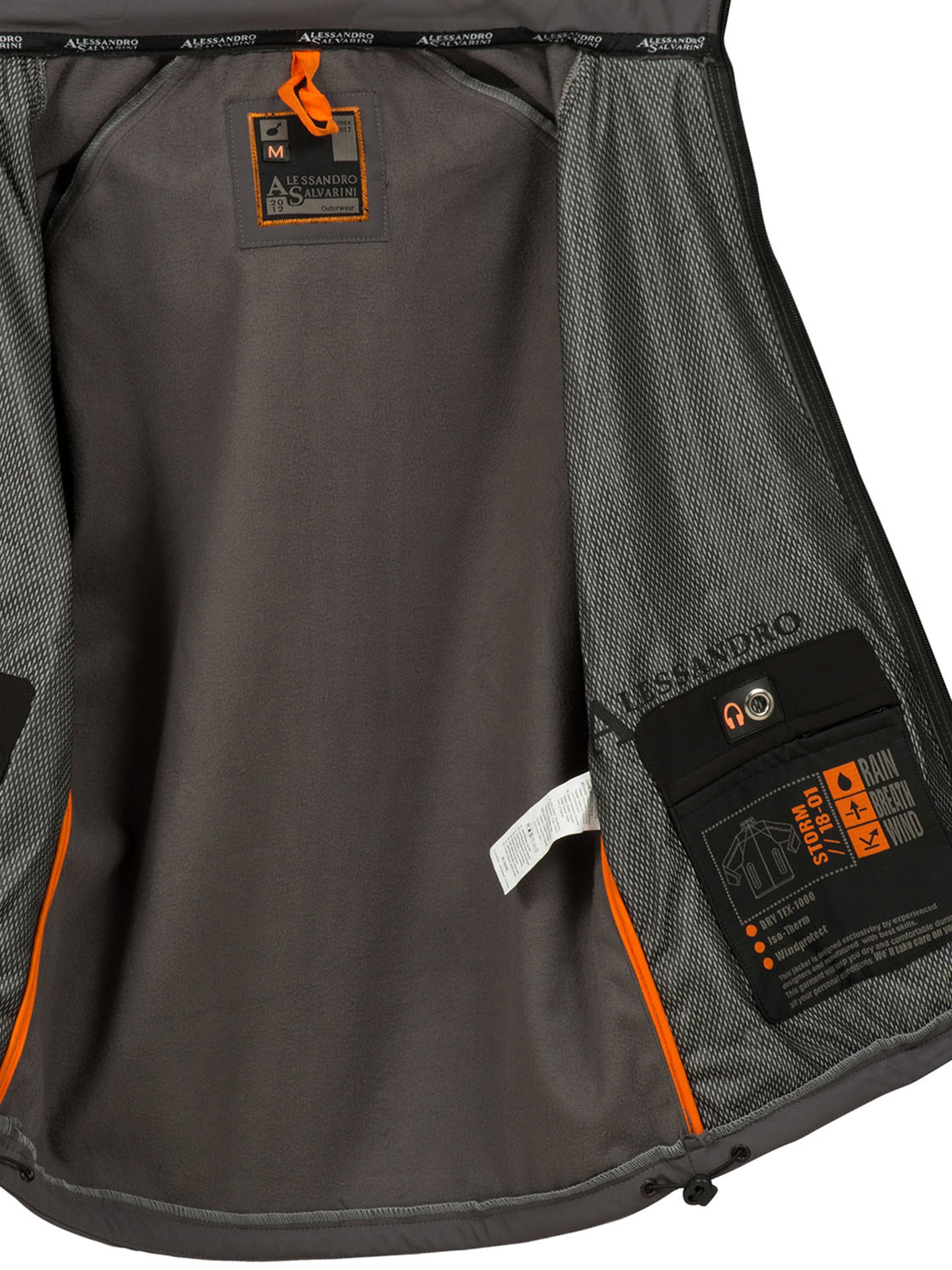Alessandro Salvarini Softshelljacke »ASBasiri«, mit abnehmbarer Kapuze
