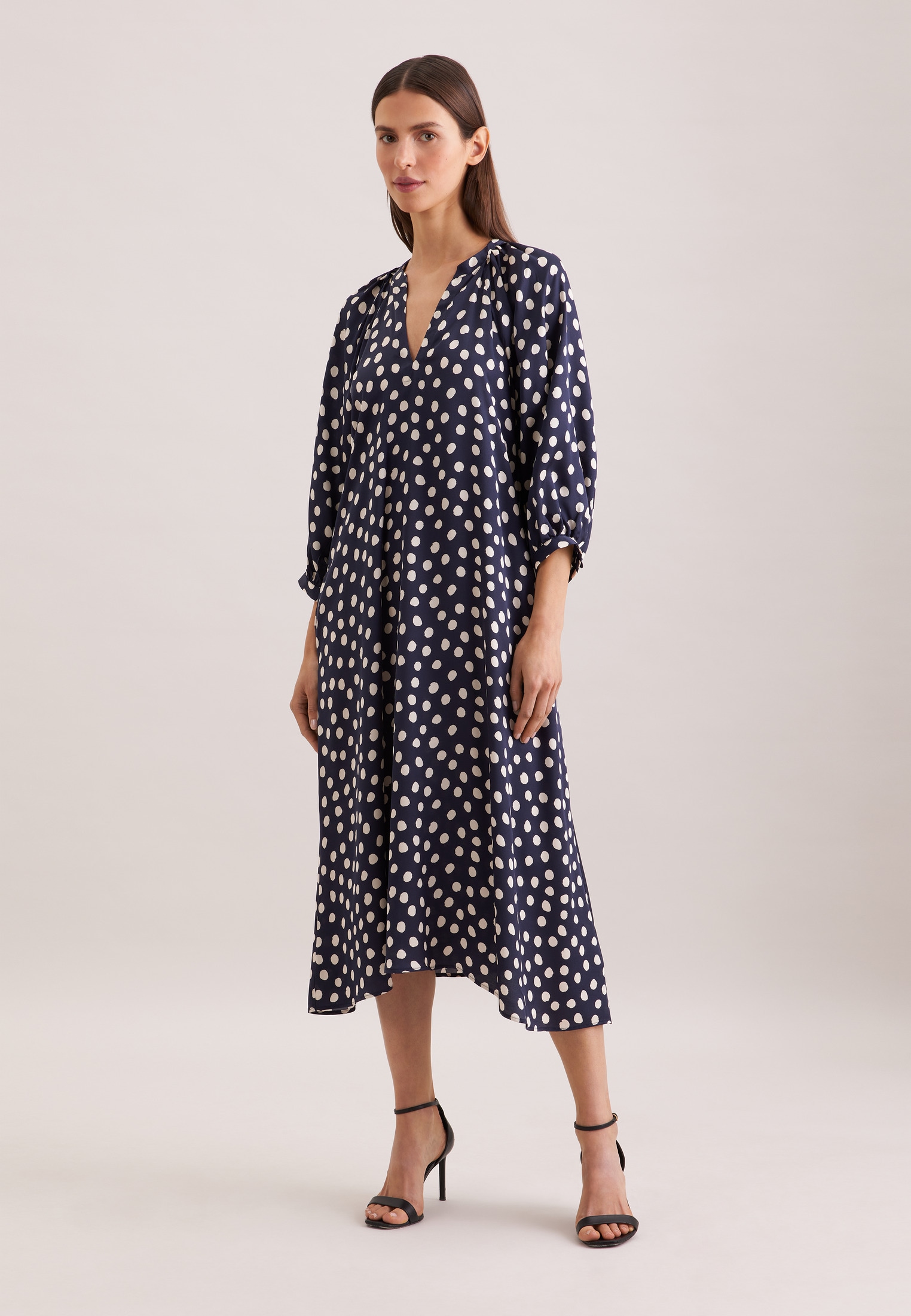 seidensticker Sommerkleid 3/4 V-Neck Druck