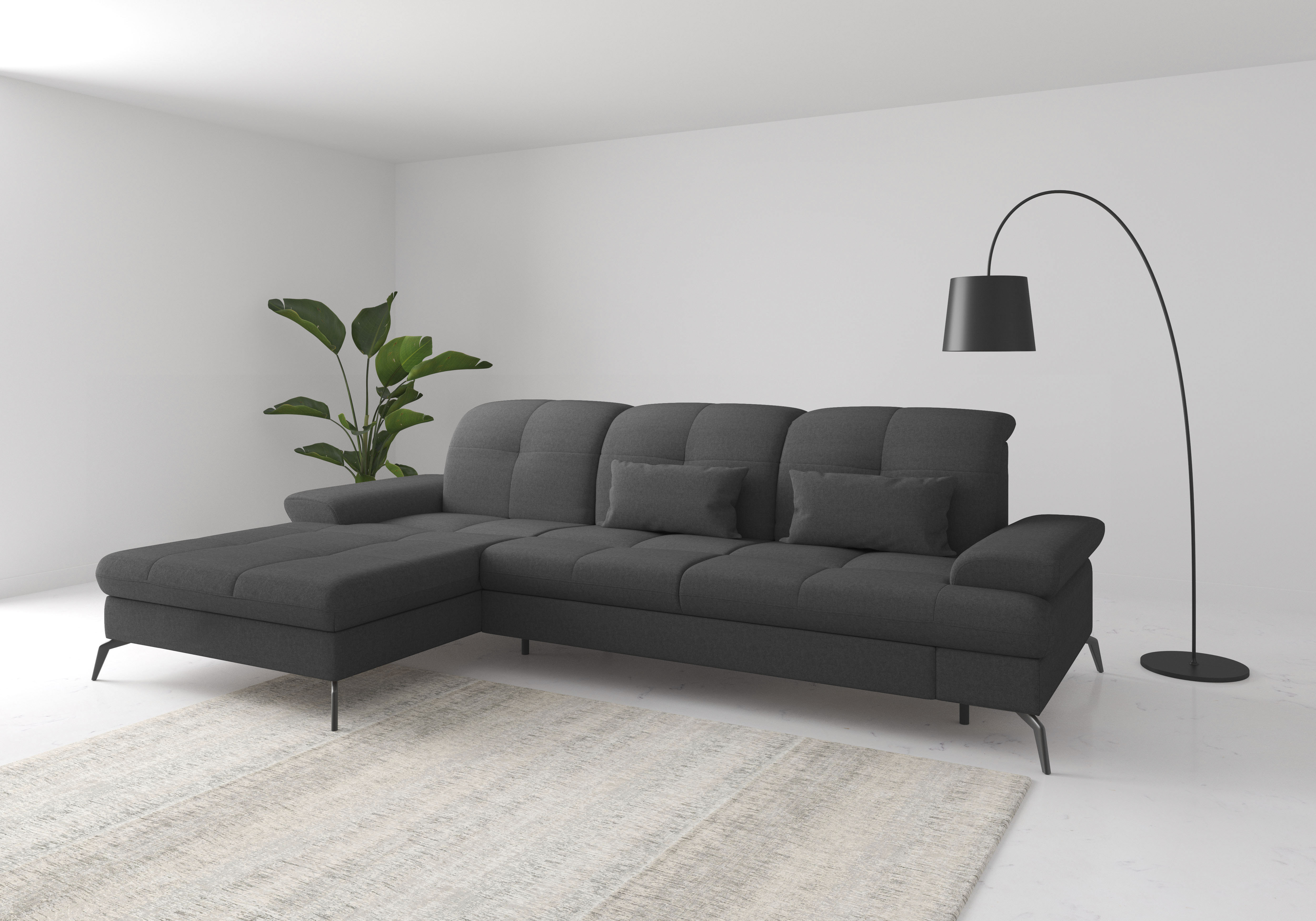 sit&more Ecksofa "Amica, L-Form, inkl. Sitztiefenverstellung & Armteilverstellung" wahlweise mit Schlaffunktion, Bettkasten und Kopfteilverstellung
