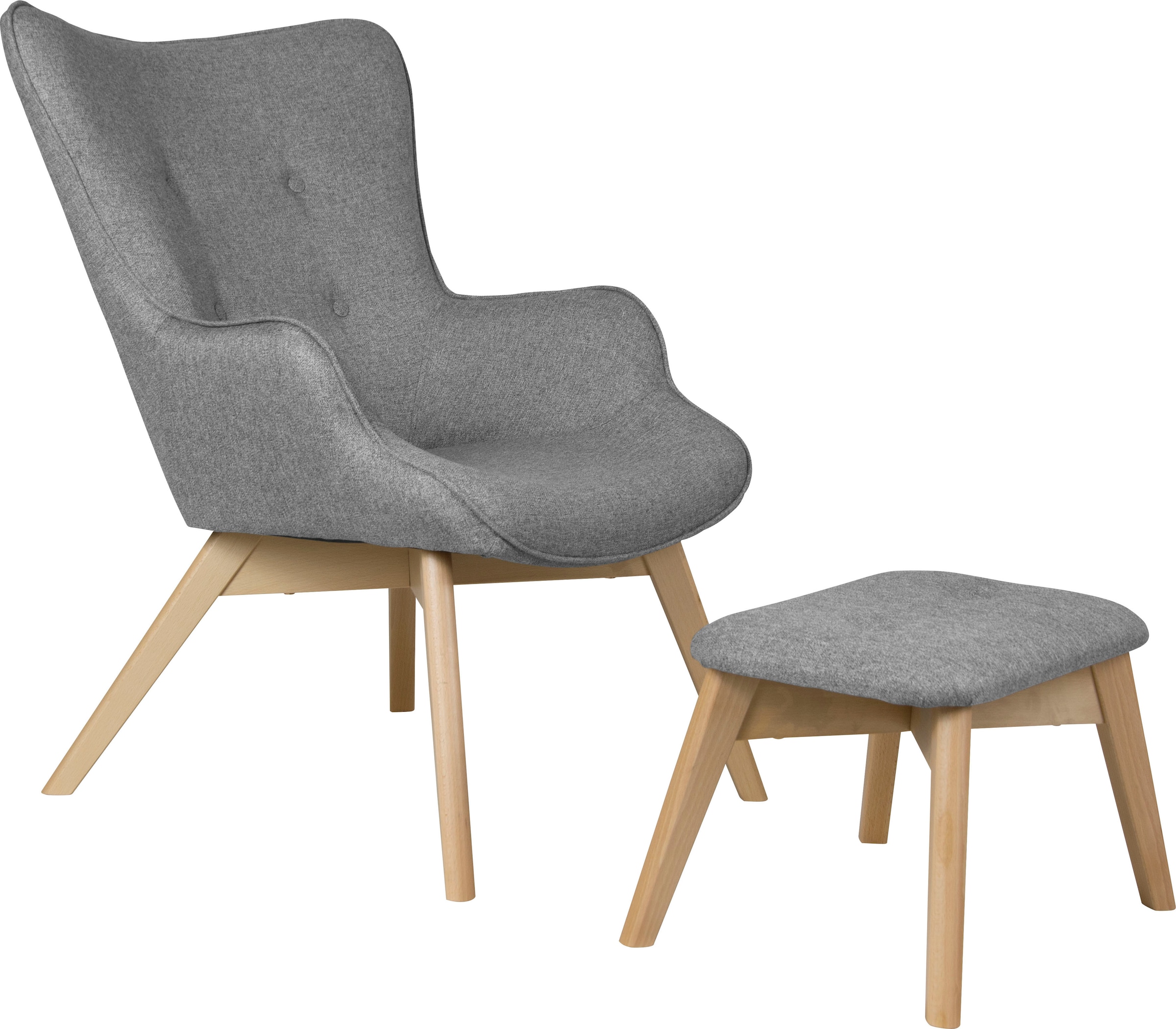 Home affaire Sessel "Nicko" wahlweise mit und ohne Hocker günstig online kaufen