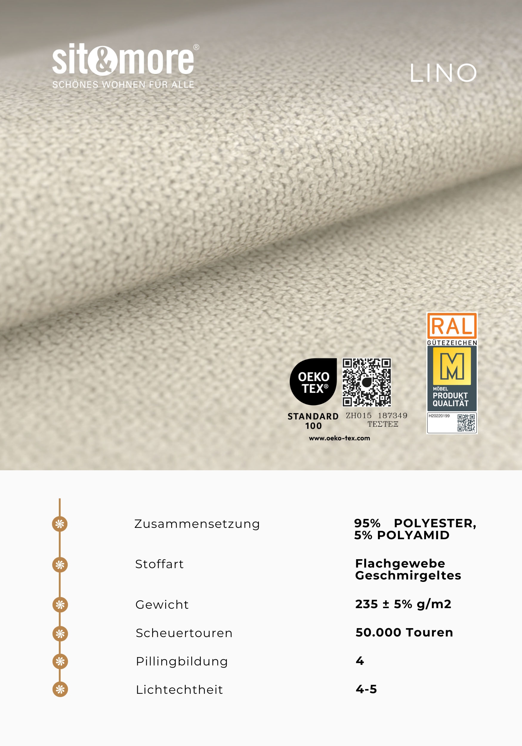sit&more Sessel »Scrabble« Modernes Design in verschiedenen Stoffarten