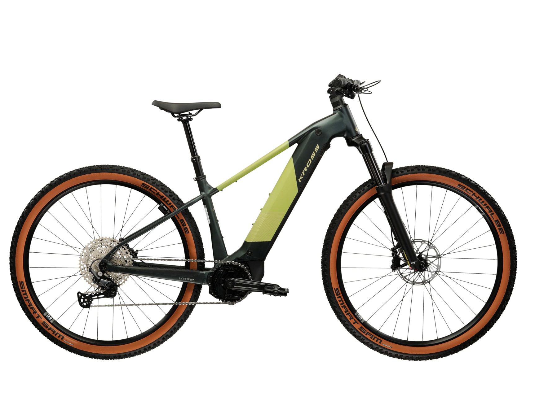 Kross »Influx Hybrid 4.0 21,3Ah / 800 Wh 29 Zoll grün 12 Gänge 2026« 12 Gang Shimano DEORE M6100 Schaltwerk Kettenschaltung Mittelmotor 250 W