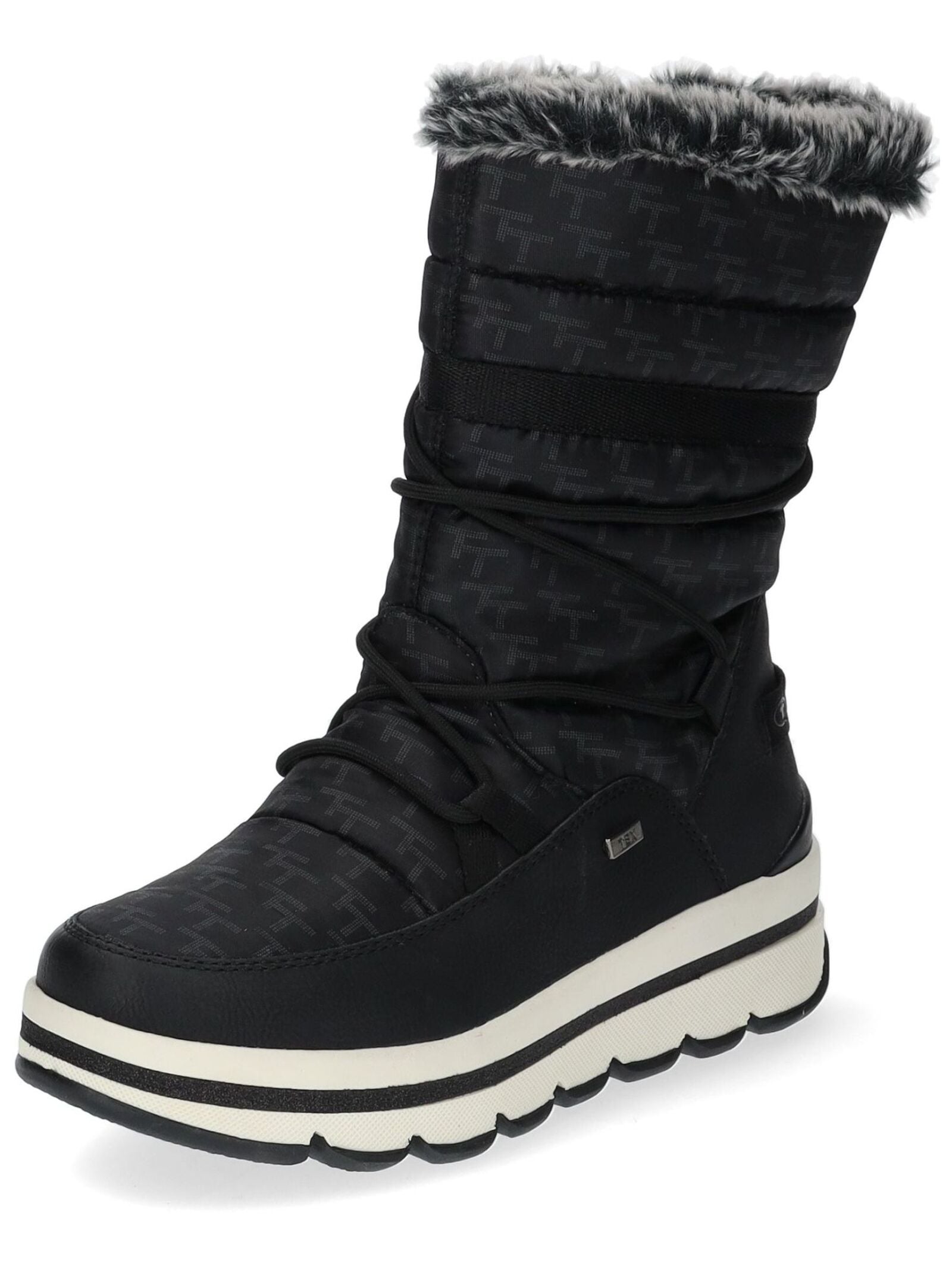 TOM TAILOR Schnürstiefelette "Tom Tailor Stiefelette Lederimitat/Textil" günstig online kaufen