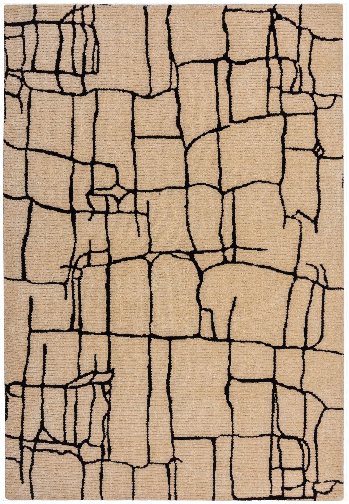 FLAIR RUGS Teppich "Theo" rechteckig 12 mm Höhe Hoch-niedriger Flor in Woll günstig online kaufen