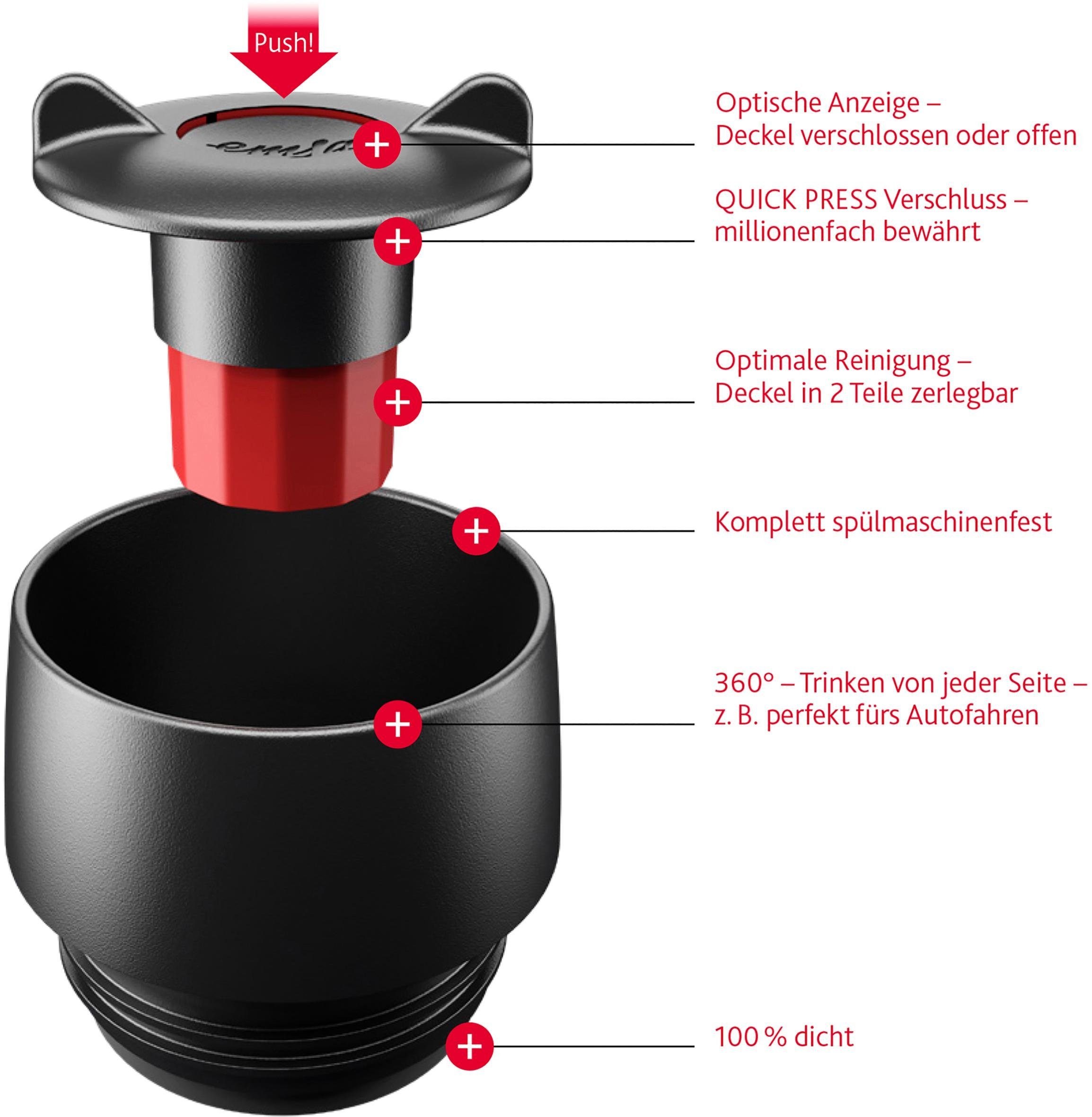 Emsa Thermobecher »Travel Mug Wave«, hält Getränke bis zu 4 Stunden heiß oder 8 Stunden kalt