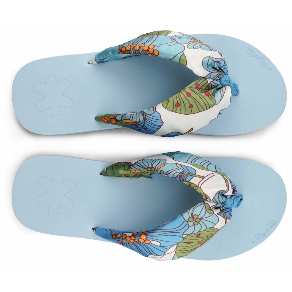 Flip Flop Zehentrenner »flip*tube flower«, Sommerschuh, Schlappen, Poolsildes mit schönem Blumenprint