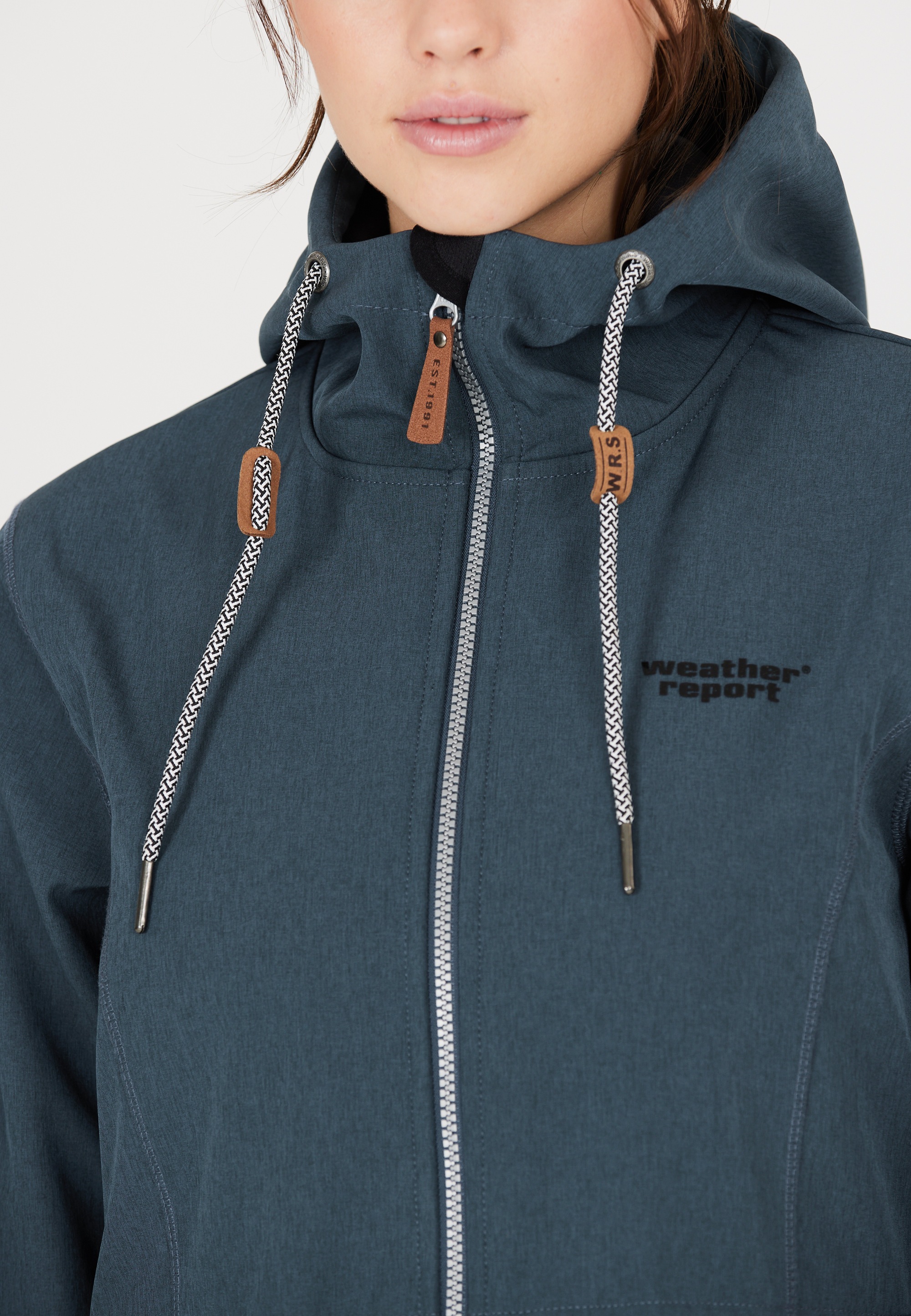WEATHER REPORT Softshelljacke »Lilan«, mit langem Schnitt und wasserdichter Funktion