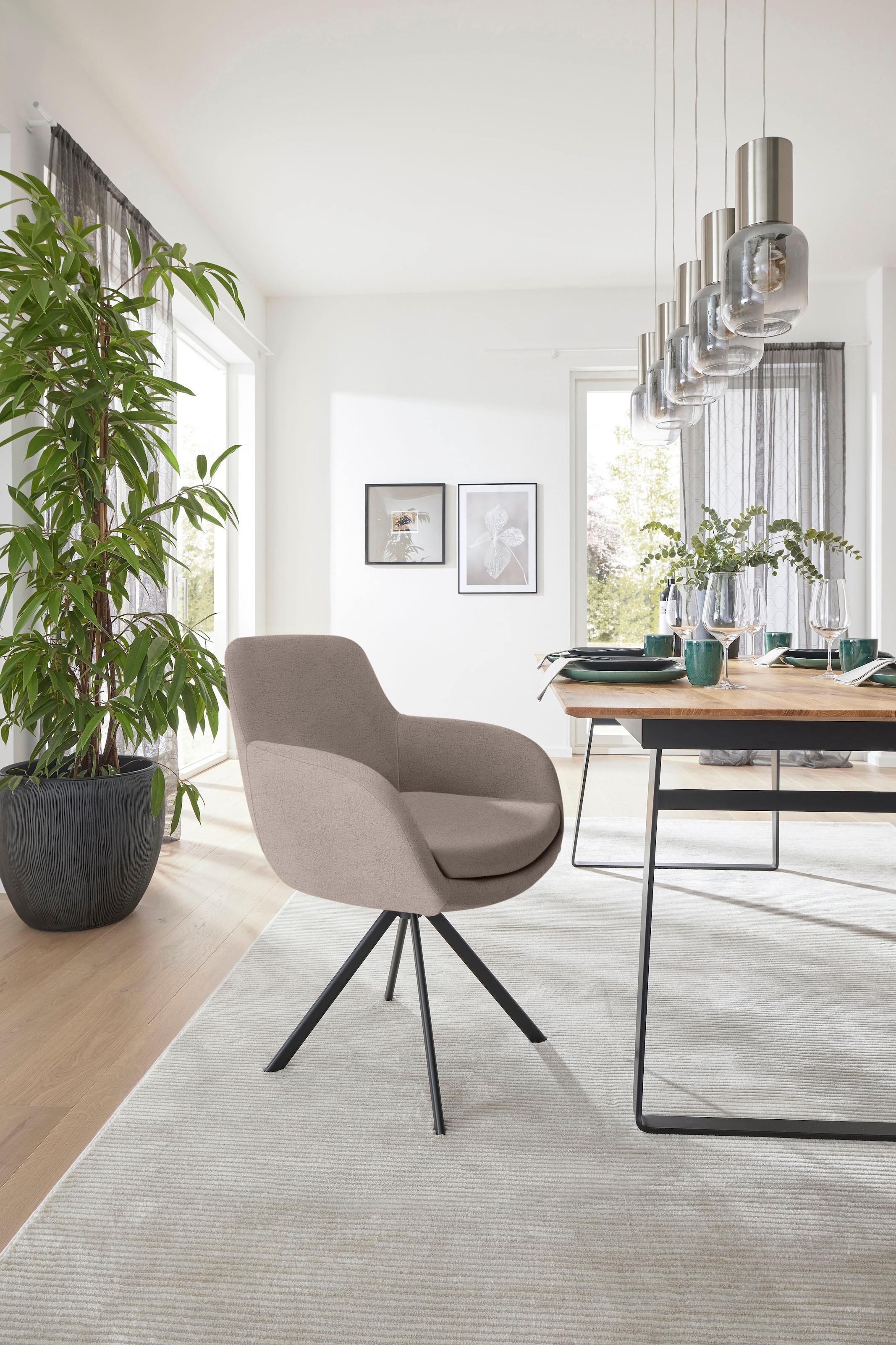 Musterring Esszimmerstuhl "Tavia" (Set) 2 Stk.Stativgestell Eisen schwarz, günstig online kaufen