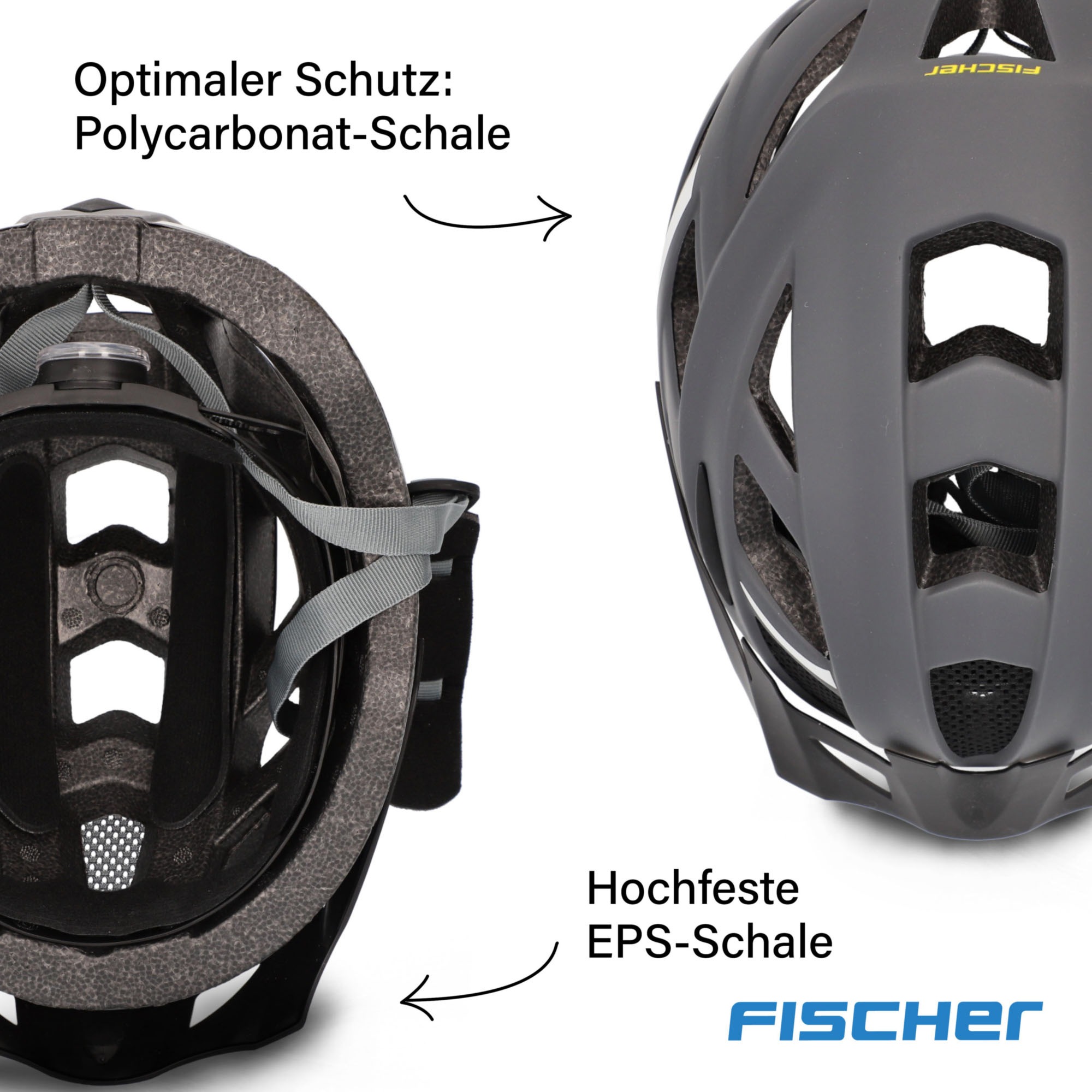 FISCHER Fahrrad Fahrradhelm »Urban Levin S/M«, Verstellbarer Innenring-System; mit beleuchtetem Innenring-System