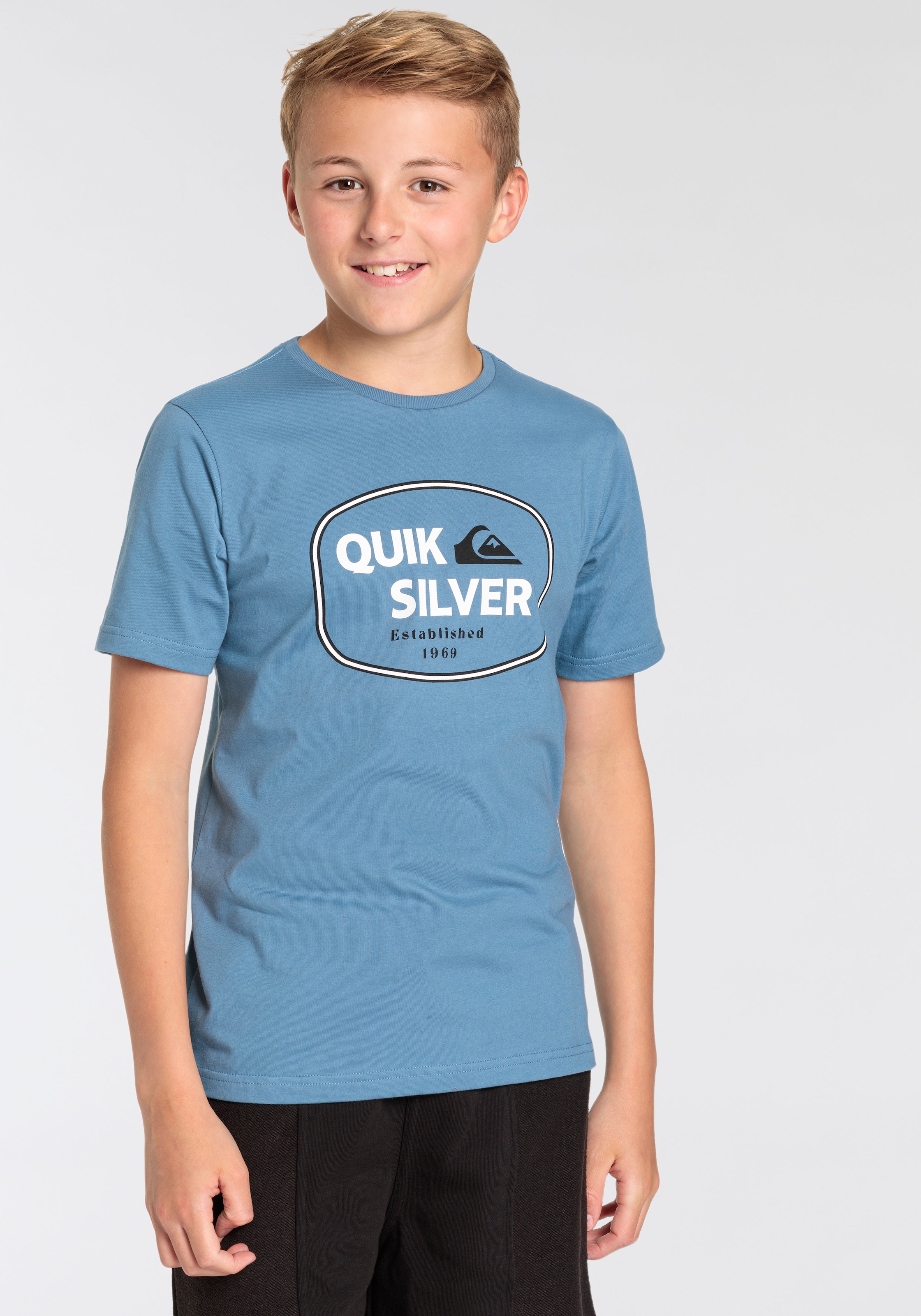 Quiksilver Langarmshirt »Jungen Doppelpack mit Logodruck«