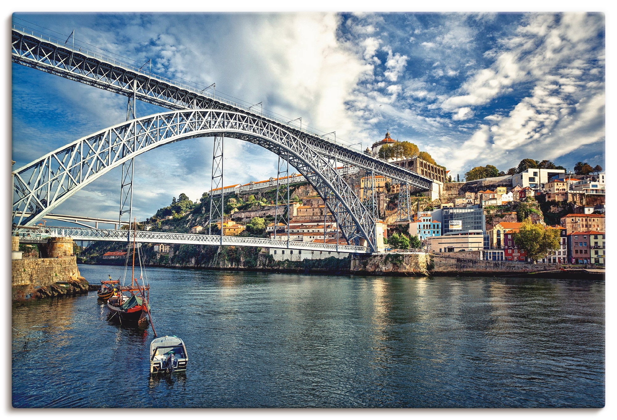 Artland Wandbild Größen Brücke«, St.), versch. mit (1 Leinwandbild, Wandaufkleber oder Porto BAUR Poster in Alubild, Eiffel als »Panorama kaufen Brücken, 