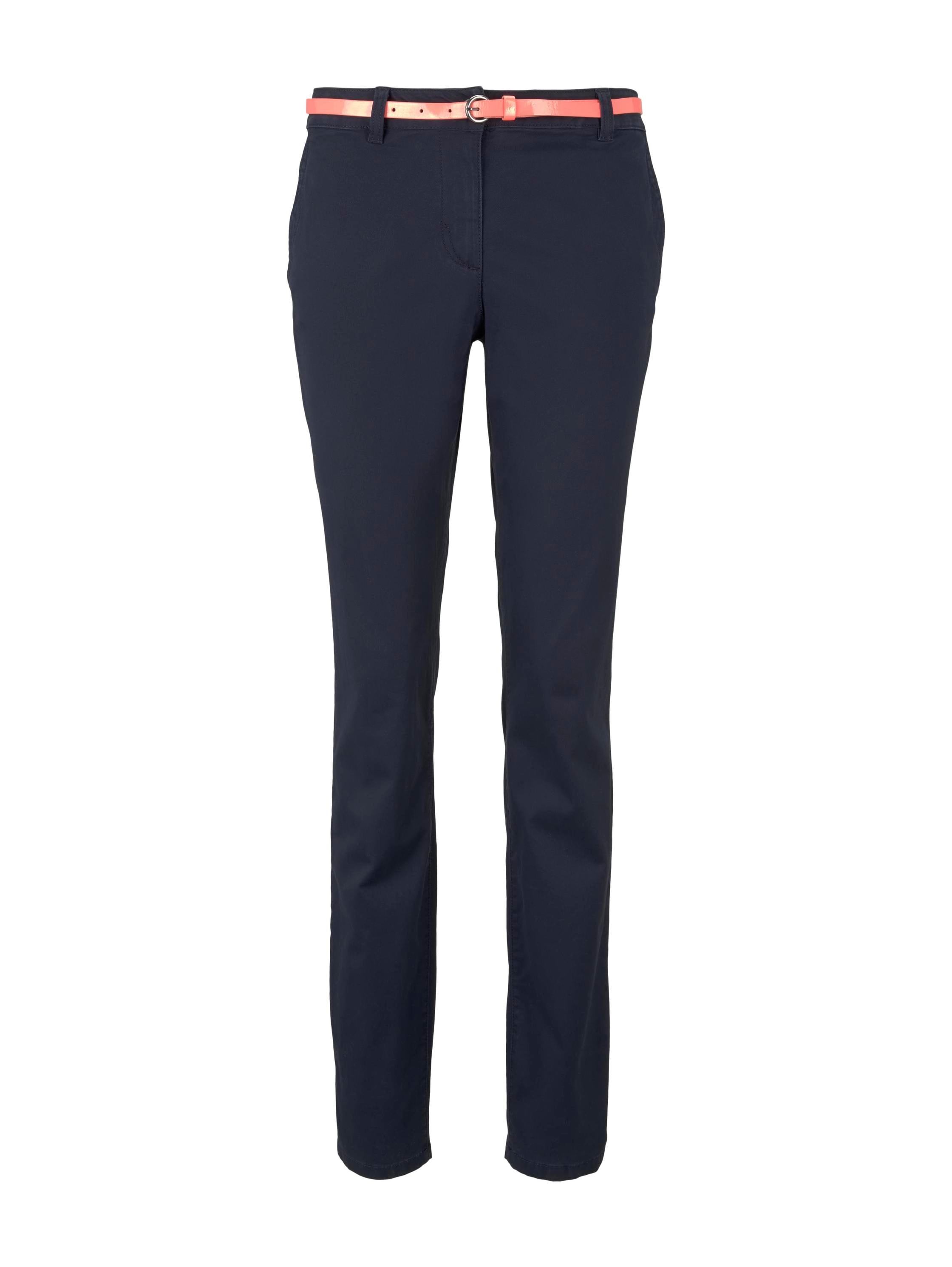 TOM TAILOR Chinohose, mit Gürtel