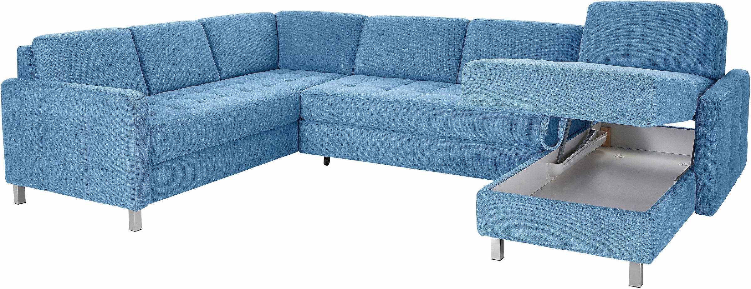 sit&more Wohnlandschaft Pablo U-Form, wahlweise mit Bettfunktion und Bettkasten