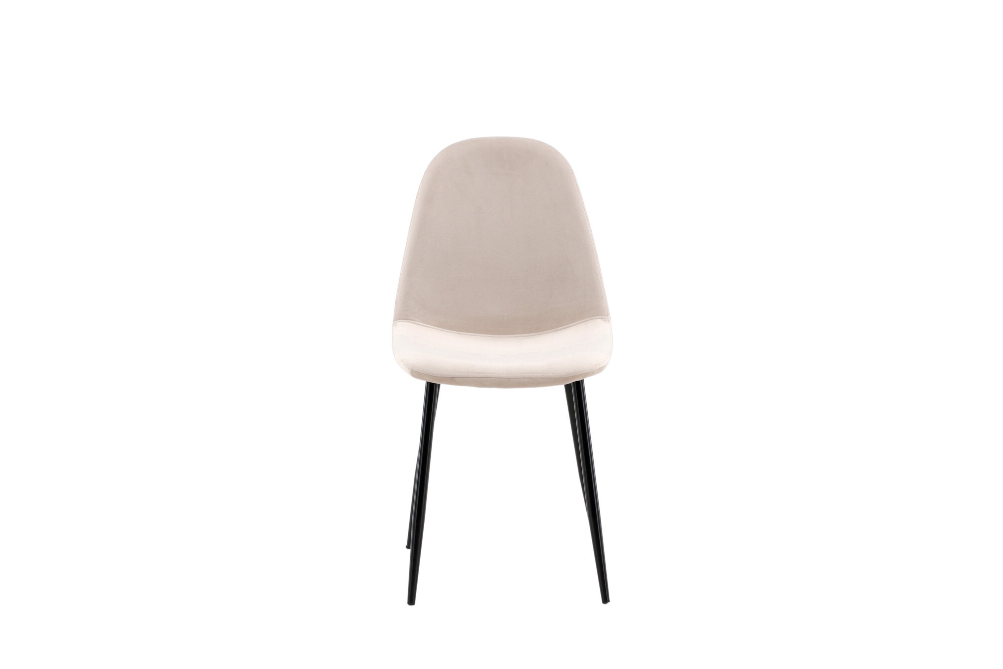 Venture Home Esszimmerstuhl »Polar, 2er-Set Esszimmerstühle in Beige-Samt, 150 kg belastbar« () 2 Stk.Polsterstuhl, Samt-Bezug, Metallbeine, abgerundet, modern