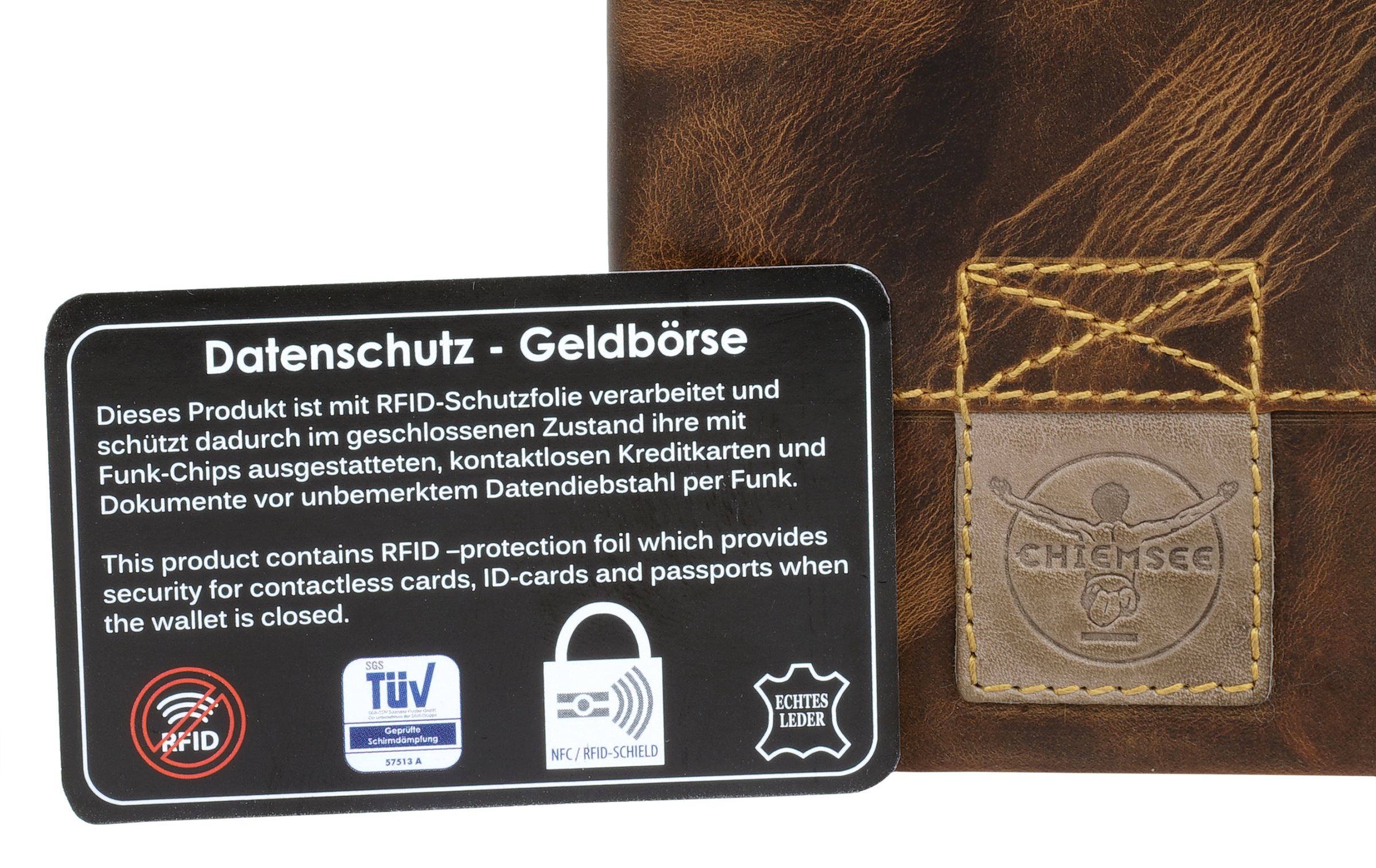 Chiemsee Geldbörse, echt Leder