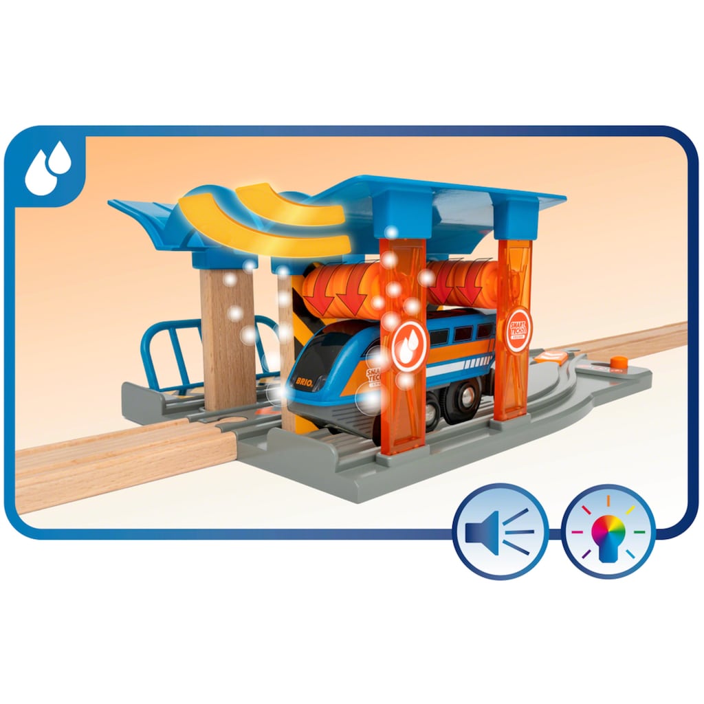 BRIO® Spielzeug-Eisenbahn »BRIO® WORLD, Smart Tech Sound Deluxe Set«, (Set, 91 tlg.)