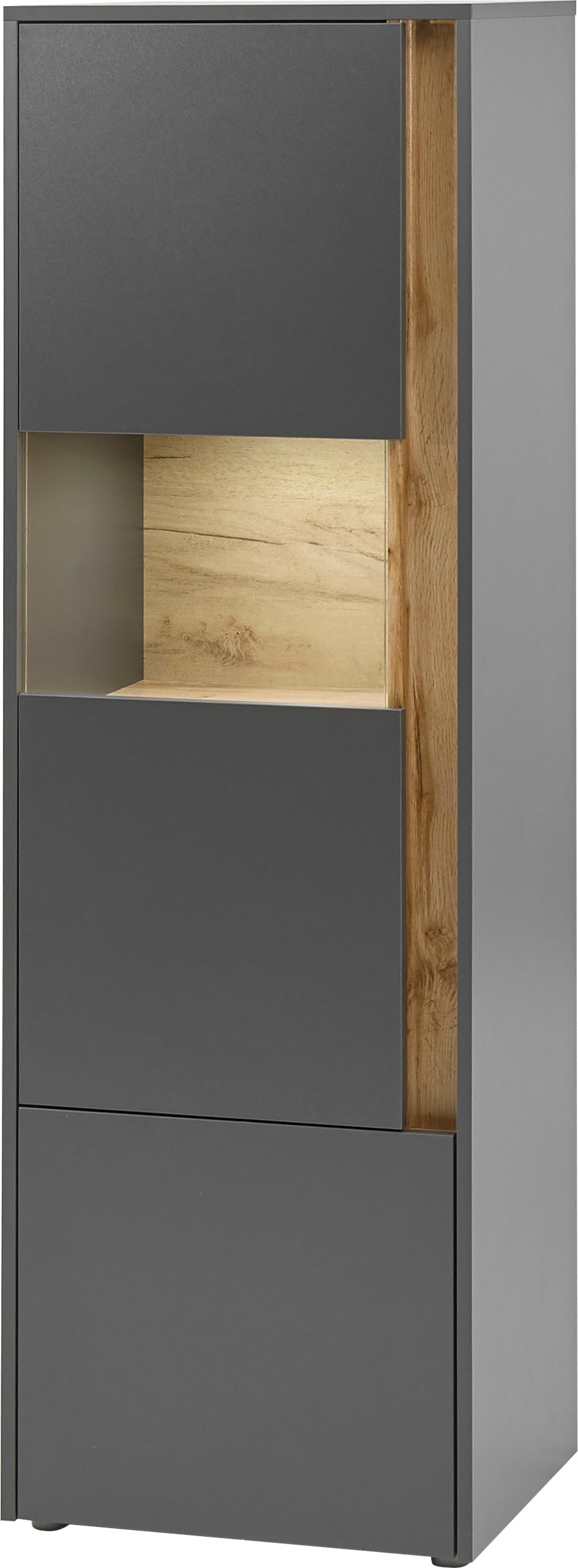 Home affaire Vitrine "City/Giron, moderner Hochschrank, Glasvitrine" zeitlos, modern, ausreichend Stauraum, vielseitig einsetzbar