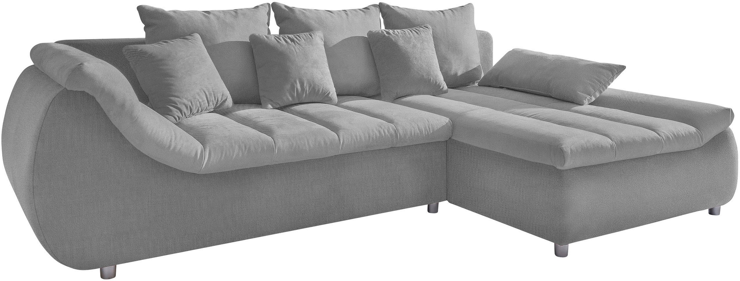 INOSIGN Ecksofa »Imola elegant und bequem, aktuelle Steppung im Sitz, L-Form«, wahlweise mit Bettfunktion