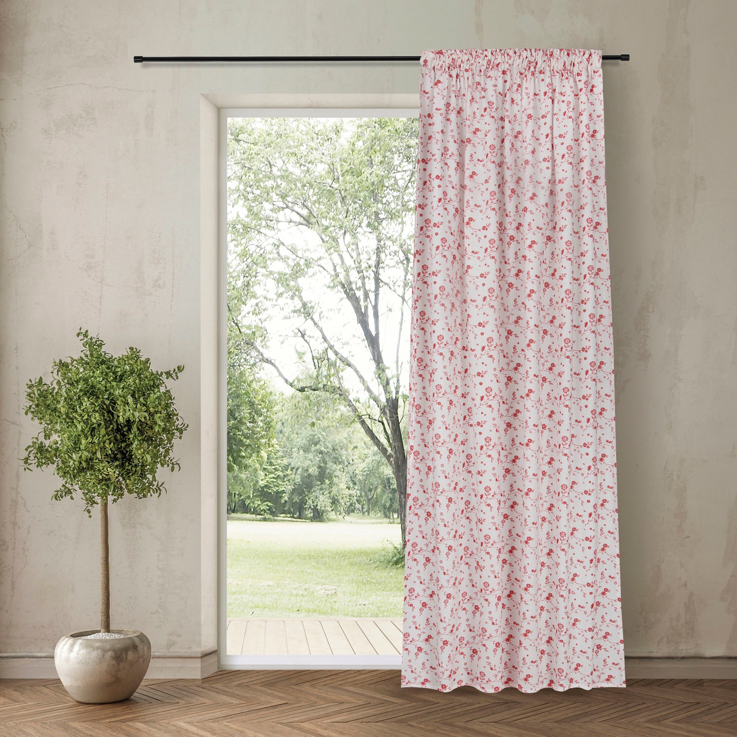 Gerster Gardine "Madina" Kräuselband 1 Stk. tlg. Fertigschal aus Baumwolle günstig online kaufen