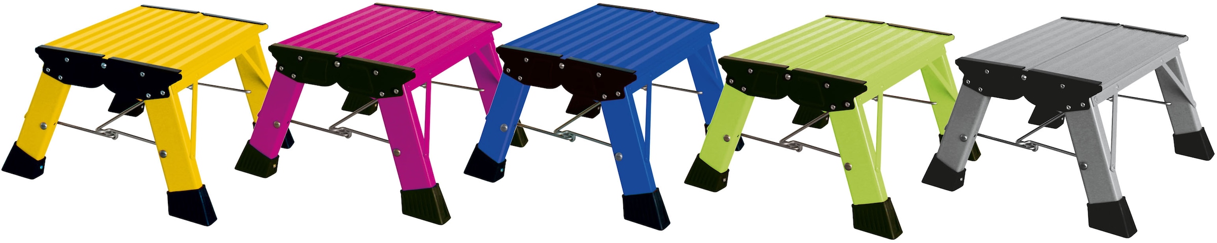 KRAUSE Trittleiter »Treppy Plusline Alu« Aluminium, 1x1 Stufen, Arbeitshöhe ca. 220 cm