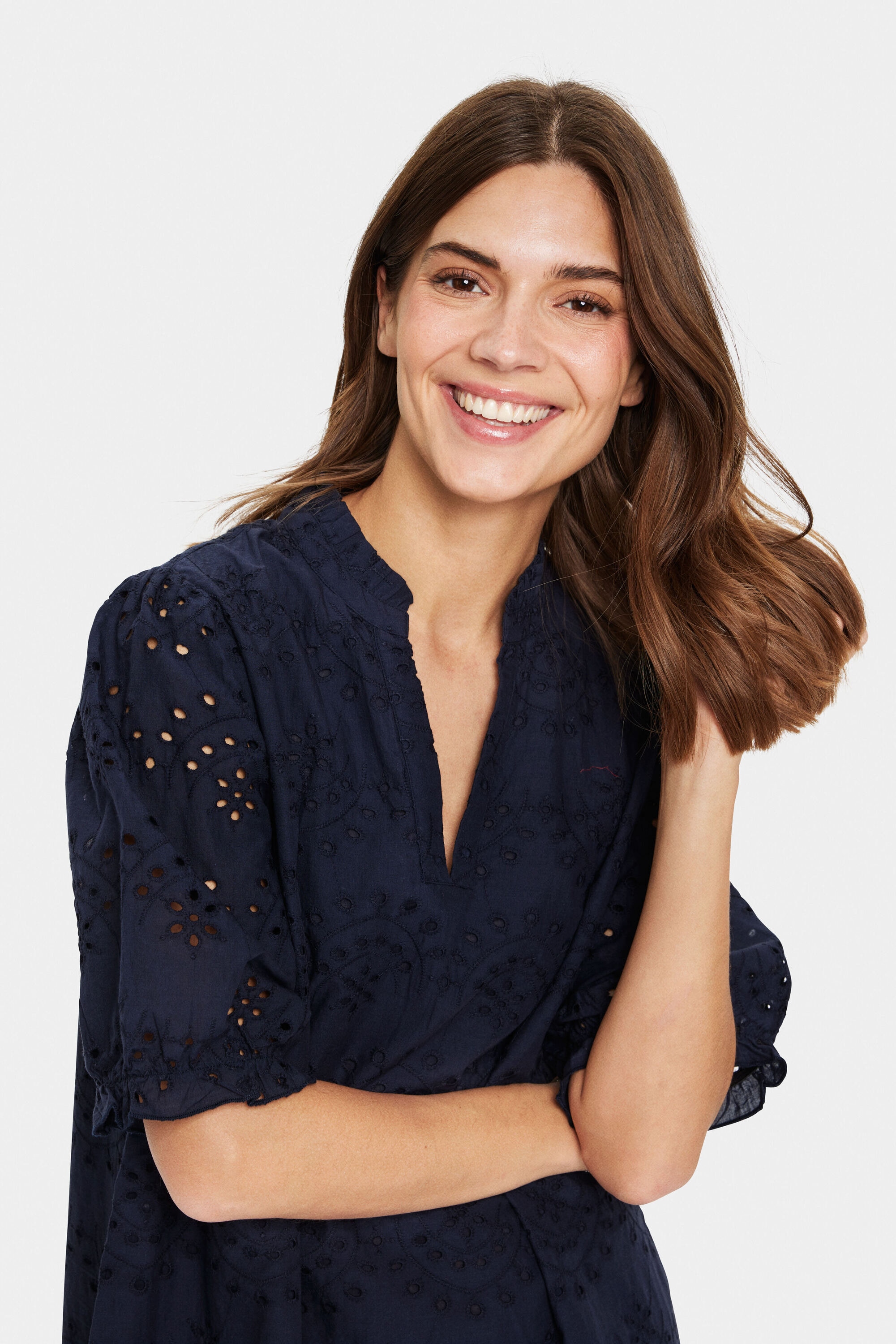 Saint Tropez Midikleid »Damen Kleid GeleksaSZ«
