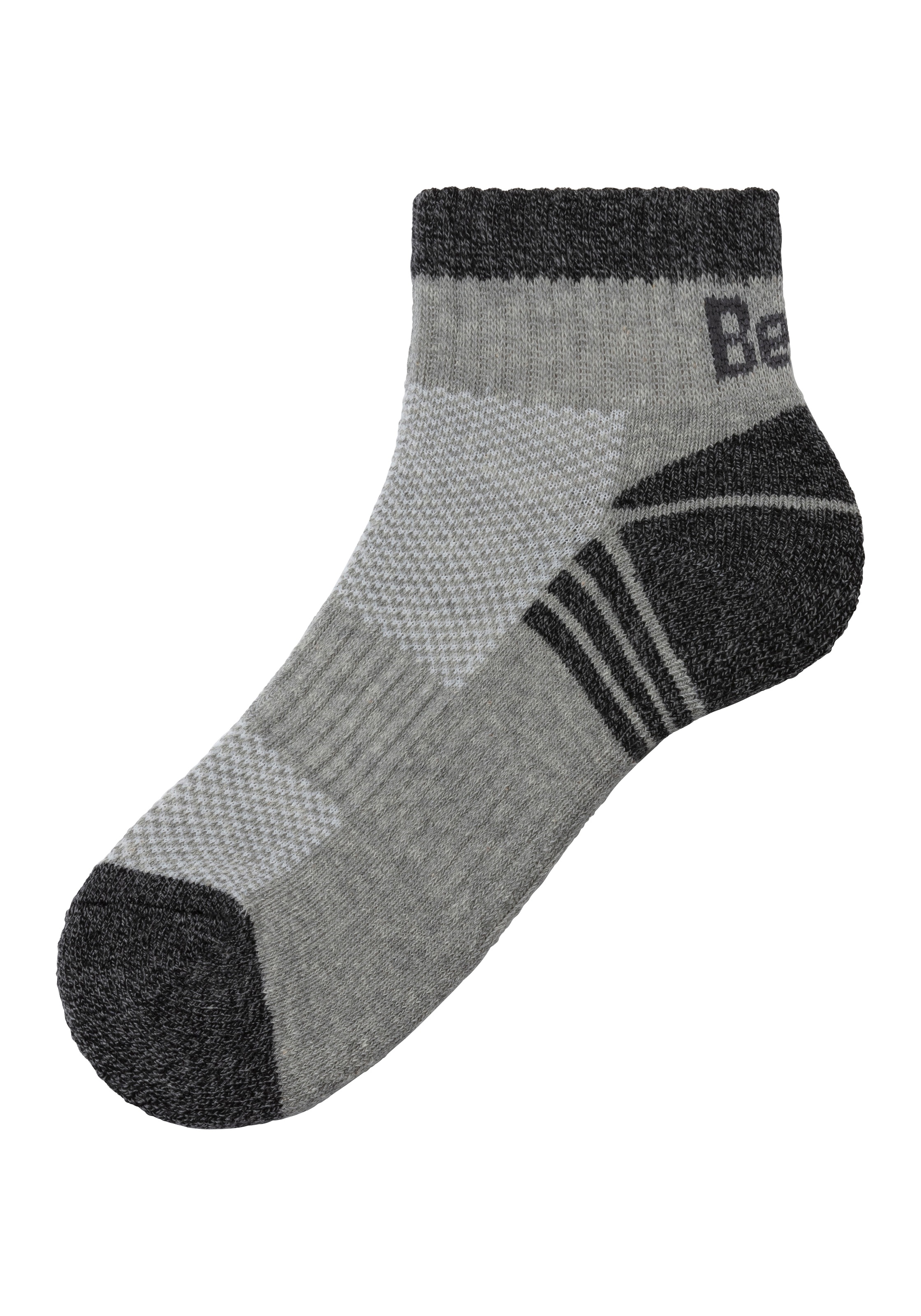 Bench. Kurzsocken, (Packung, 3 Paar), mit Mittelfußgummi und Pikee