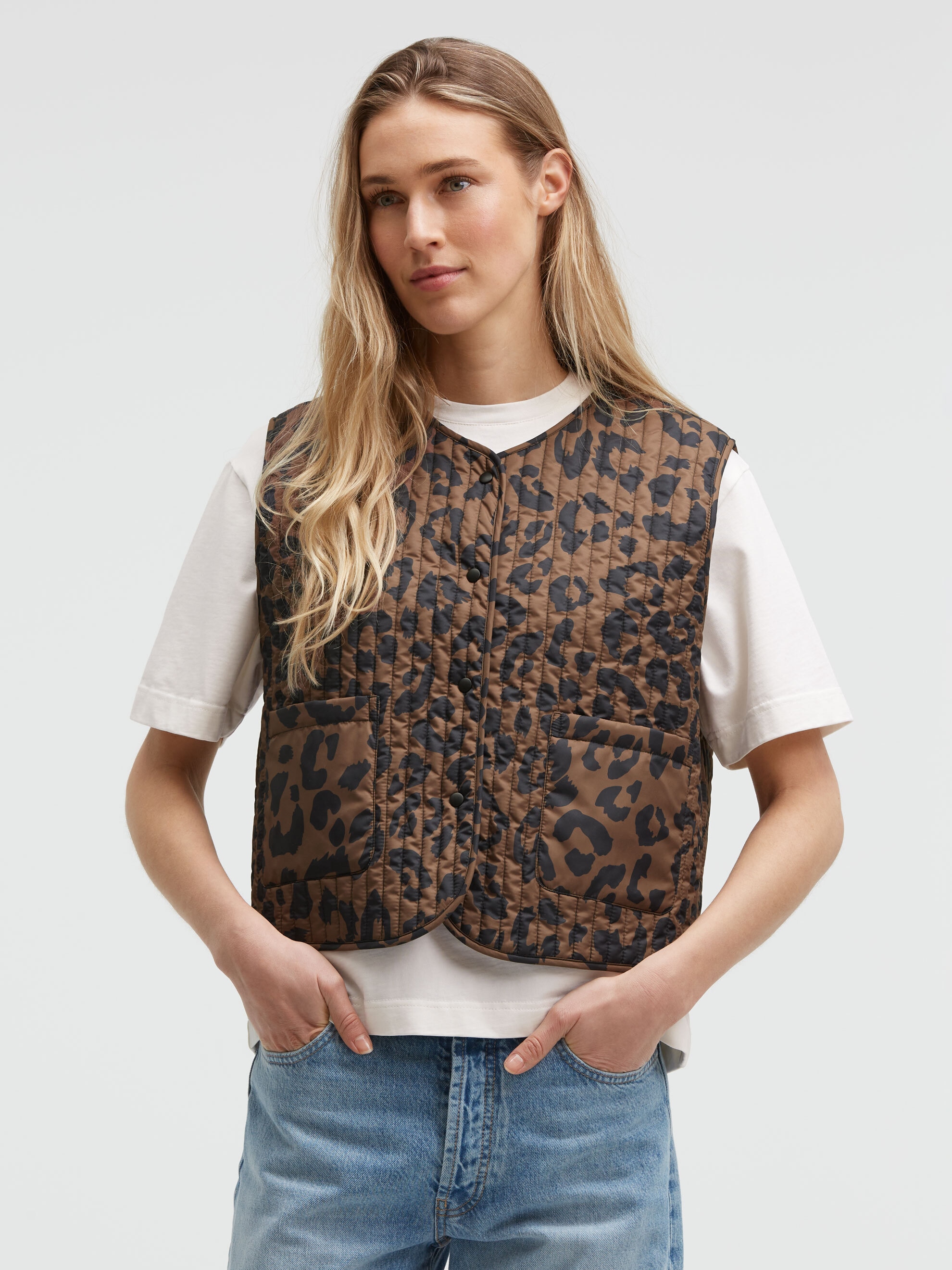 SENSES.THE LABEL Steppweste mit Druckknopfleiste
