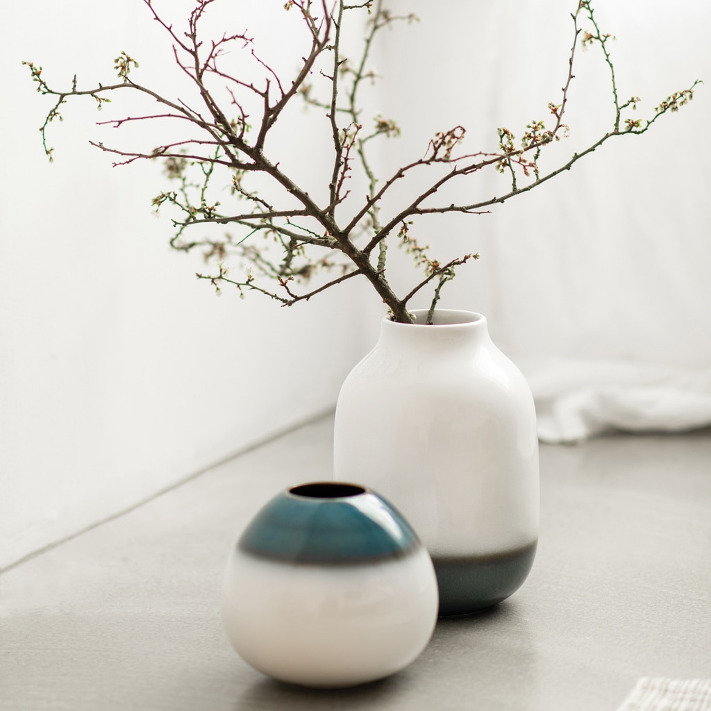 like. by Villeroy & Boch Dekovase »Vase Drop Lave Home 12,8 cm weiß-blau«