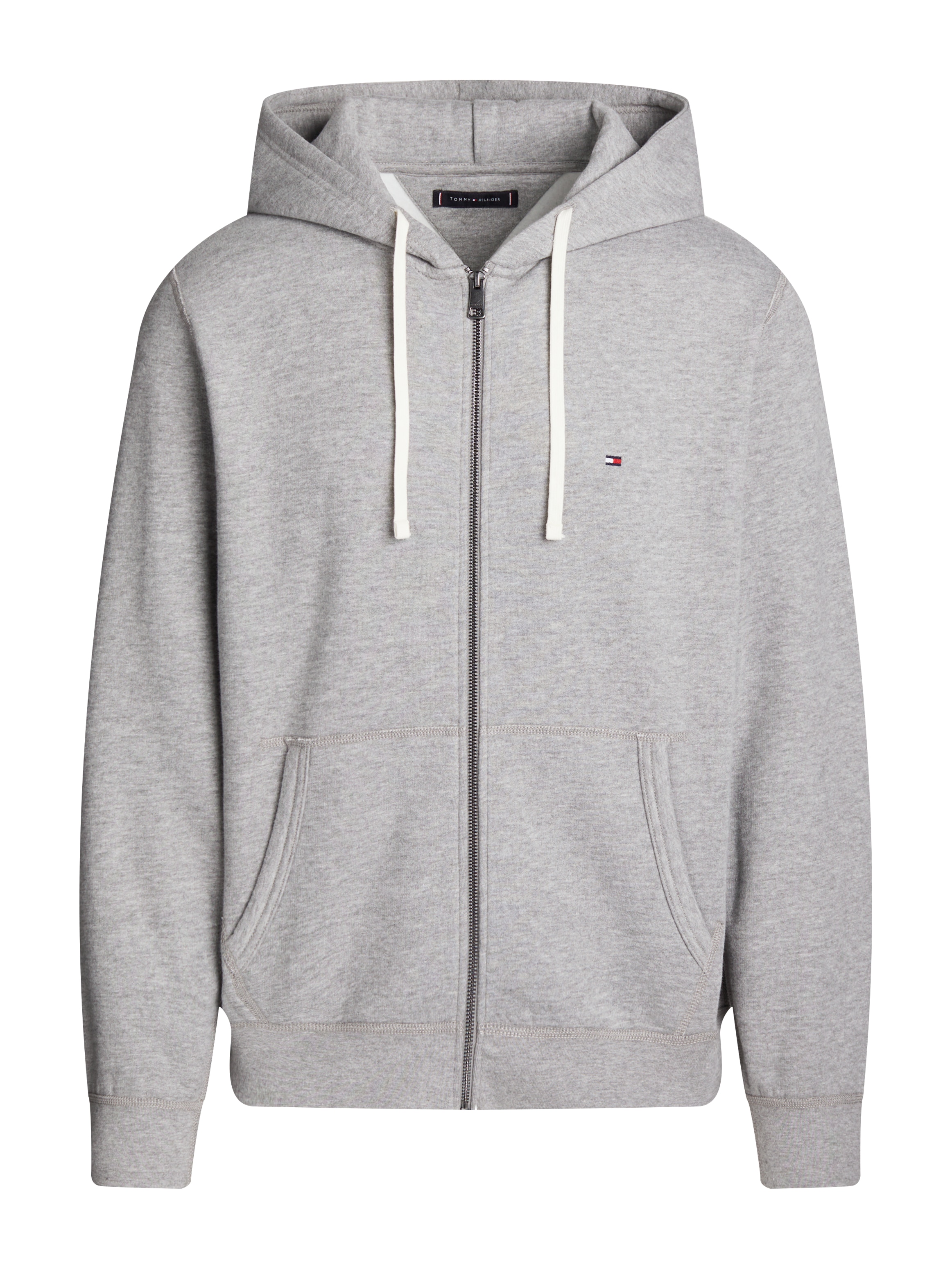 Tommy Hilfiger Kapuzensweatjacke »ESSENTIAL FLEECE ZIP THROUGH«, kleine Logostickerei