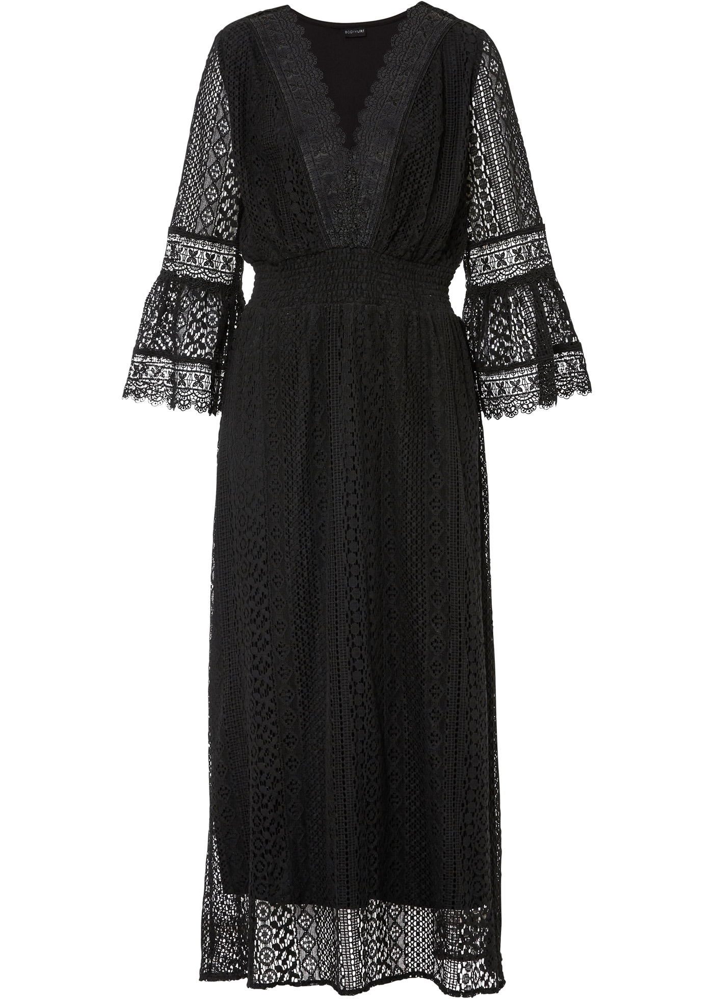 bonprix Maxikleid für Frühjahr und Sommer, aus Baumwolle, feminin geschnitten