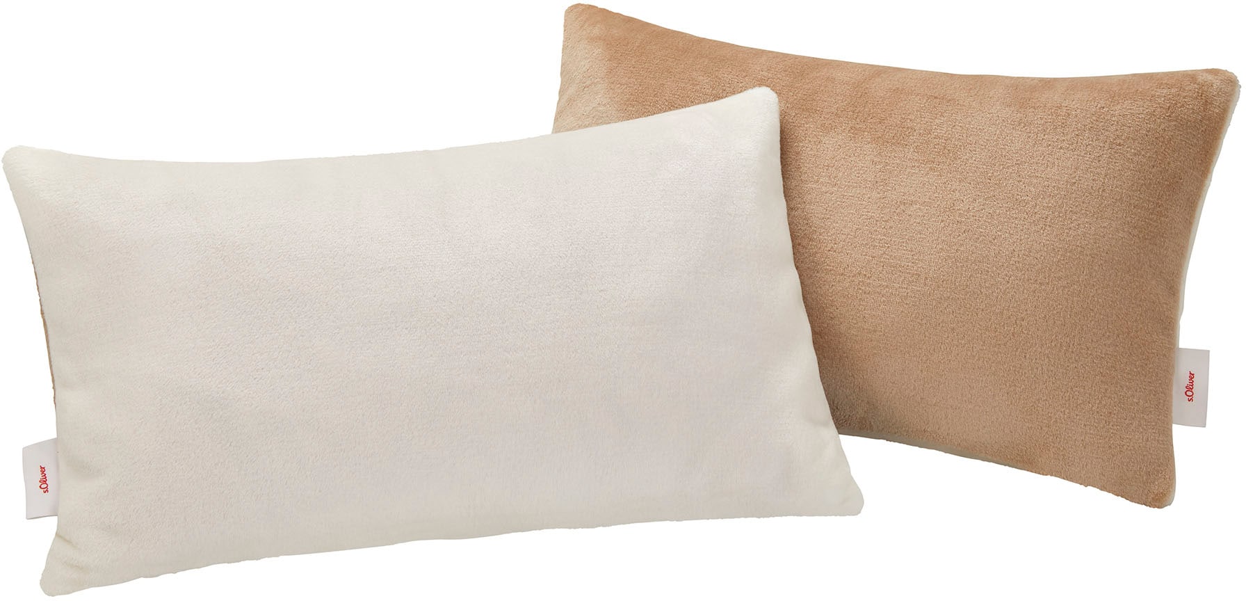 s.Oliver "double soft Kissen s.Oliver" Kissenhüllen ohne Füllung, 2 Stück, mit samtig weicher Oberfläche