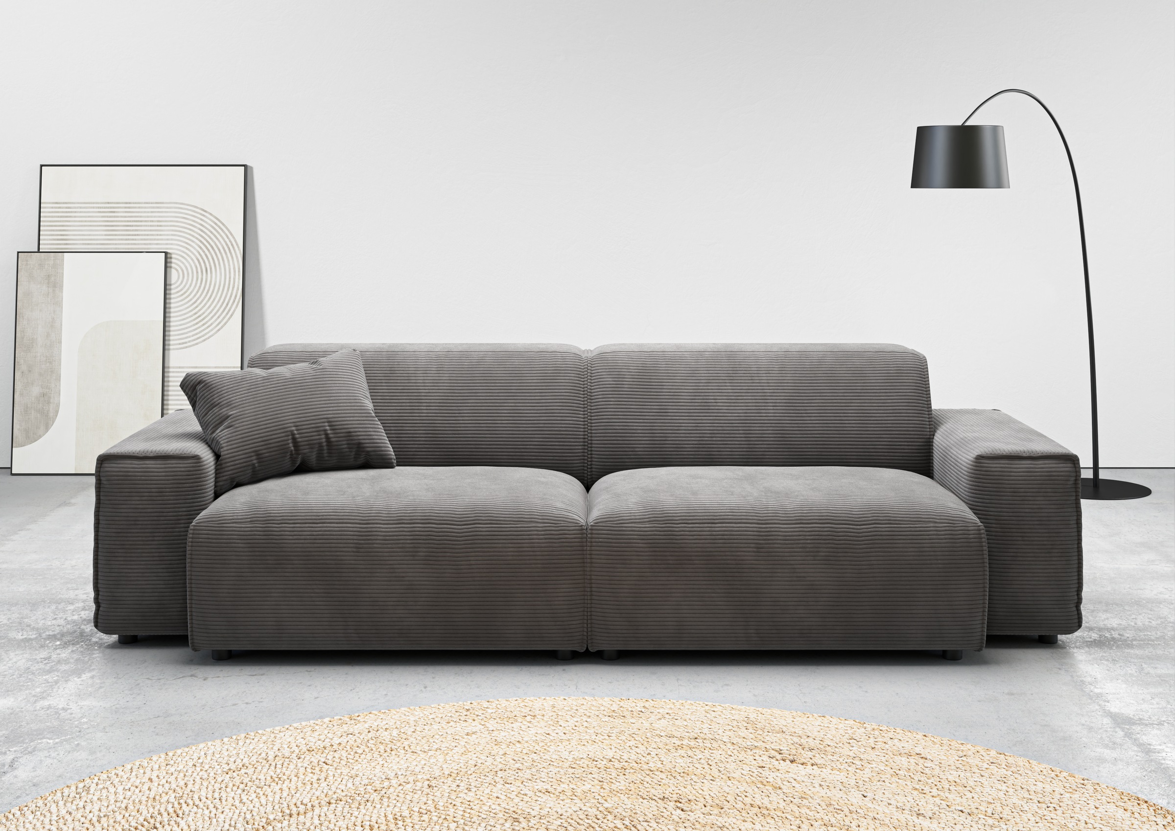 andas Big-Sofa »Glimminge  auch in Breitcord, Feincord + Easy care-Bezug,«, besondere Kedernähte Zierkissen