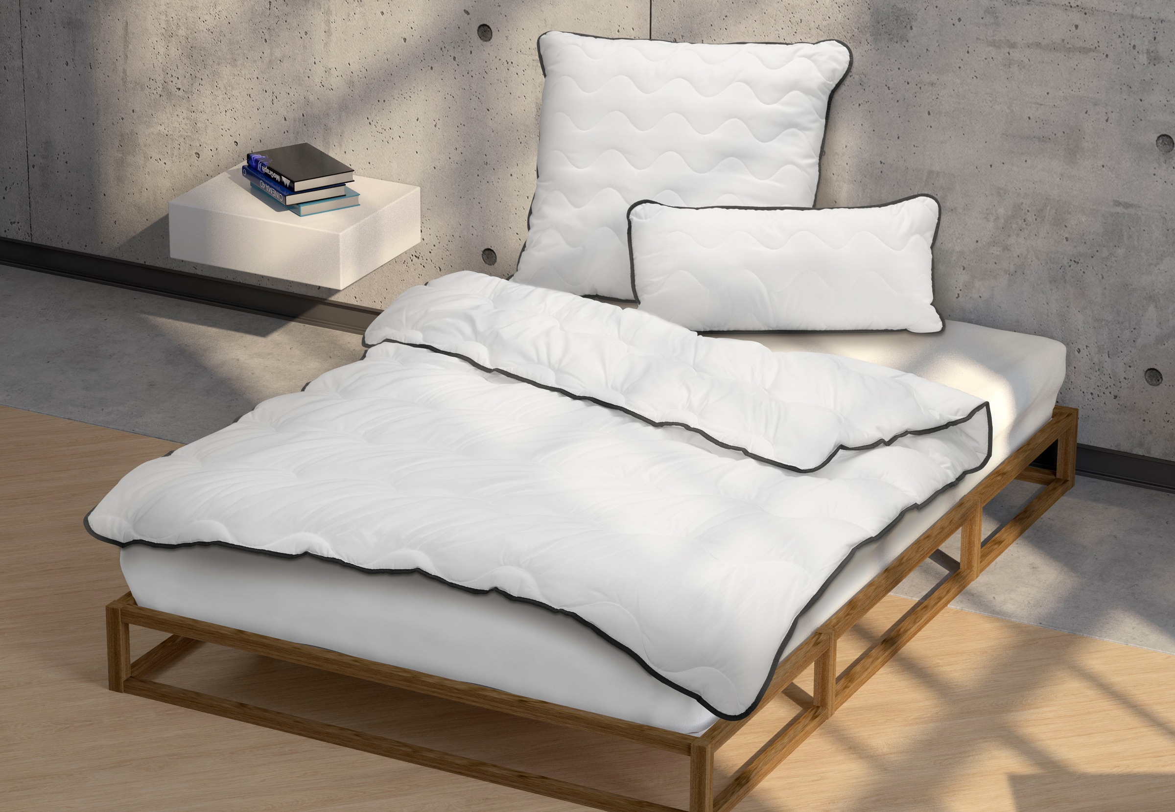 Biberna Sleep & Protect Microfaserbettdecke "Sleep & Protect Inlett "Welle" günstig online kaufen