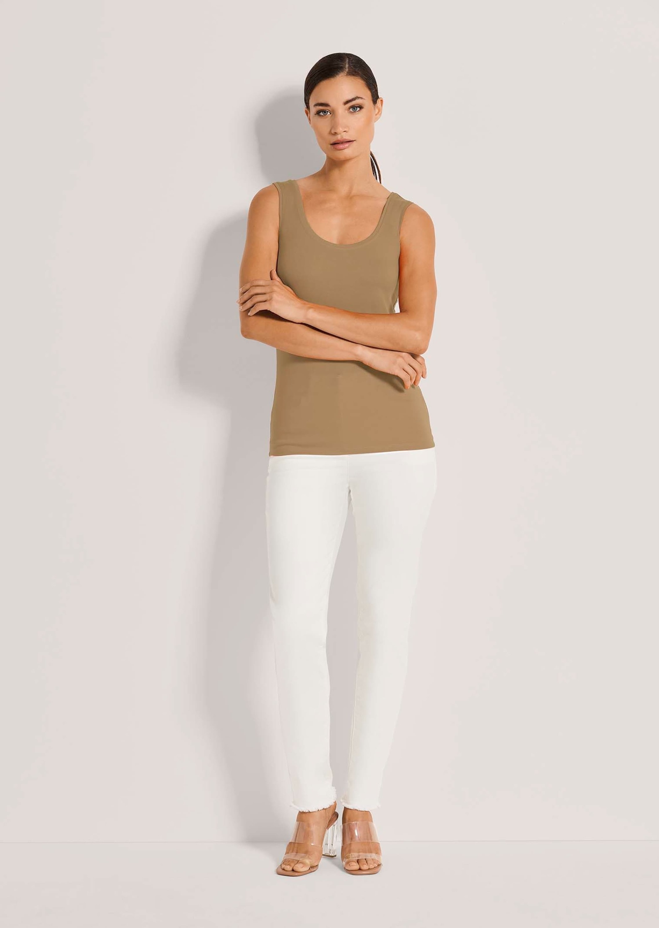 MADELEINE Trägertop "Tanktop Tanktop mit breiten Trägern" Glatte Jerseyware günstig online kaufen