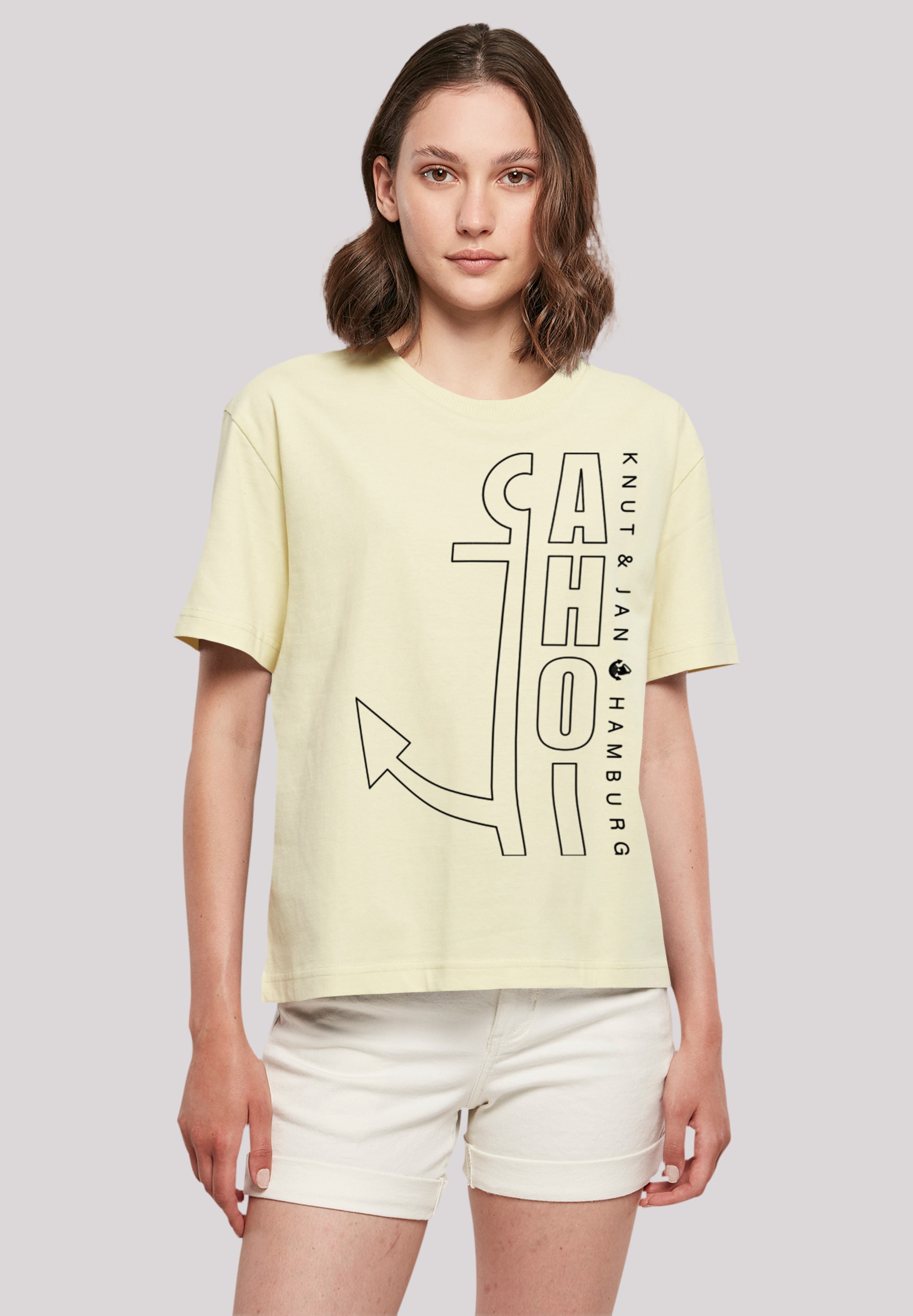 T-Shirt »Ahoi Anker Outlines with Ladies Everyday Tee«, Print