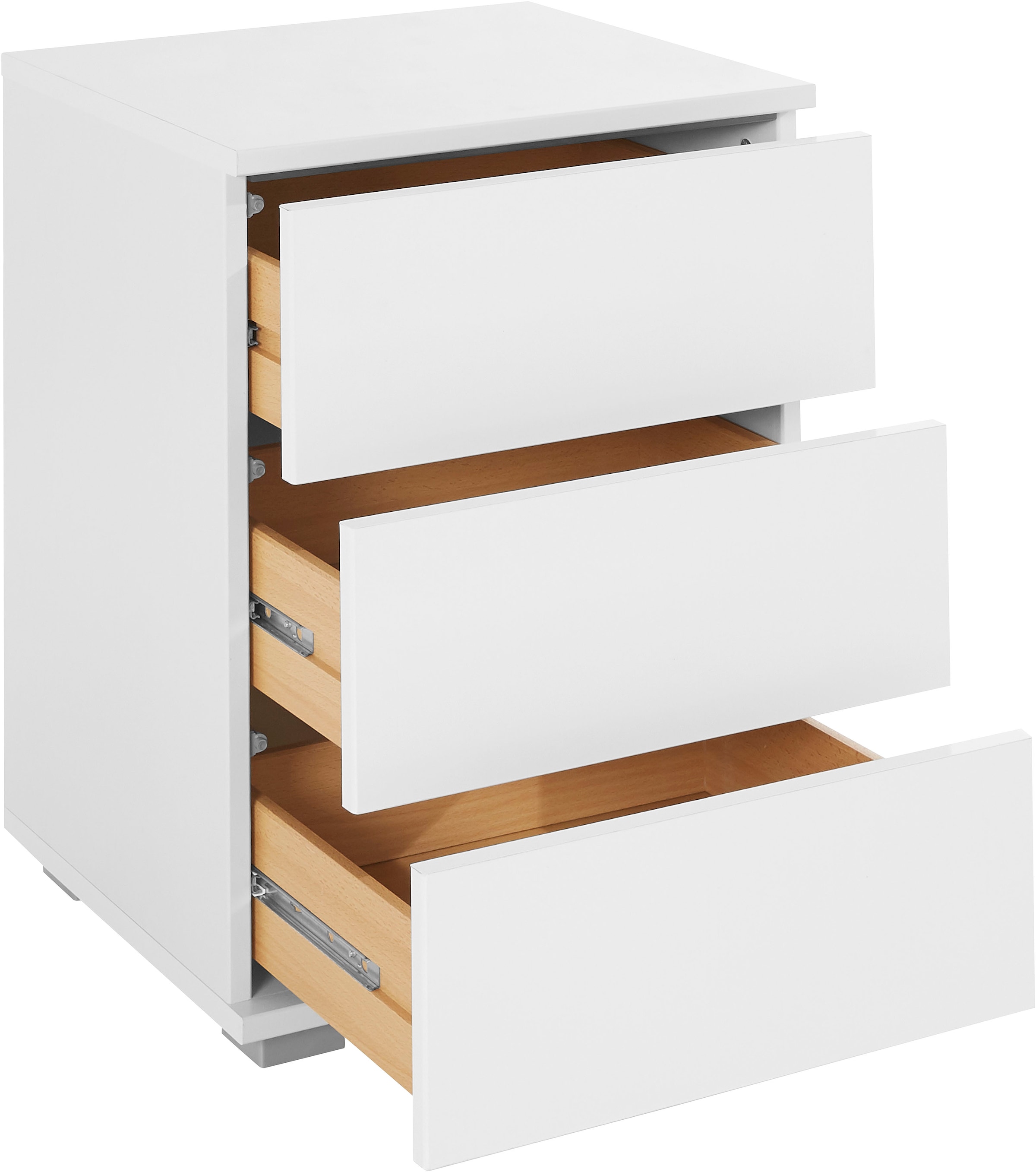 priess Nachtkommode, mit LED-Beleuchtung und Push-to-open