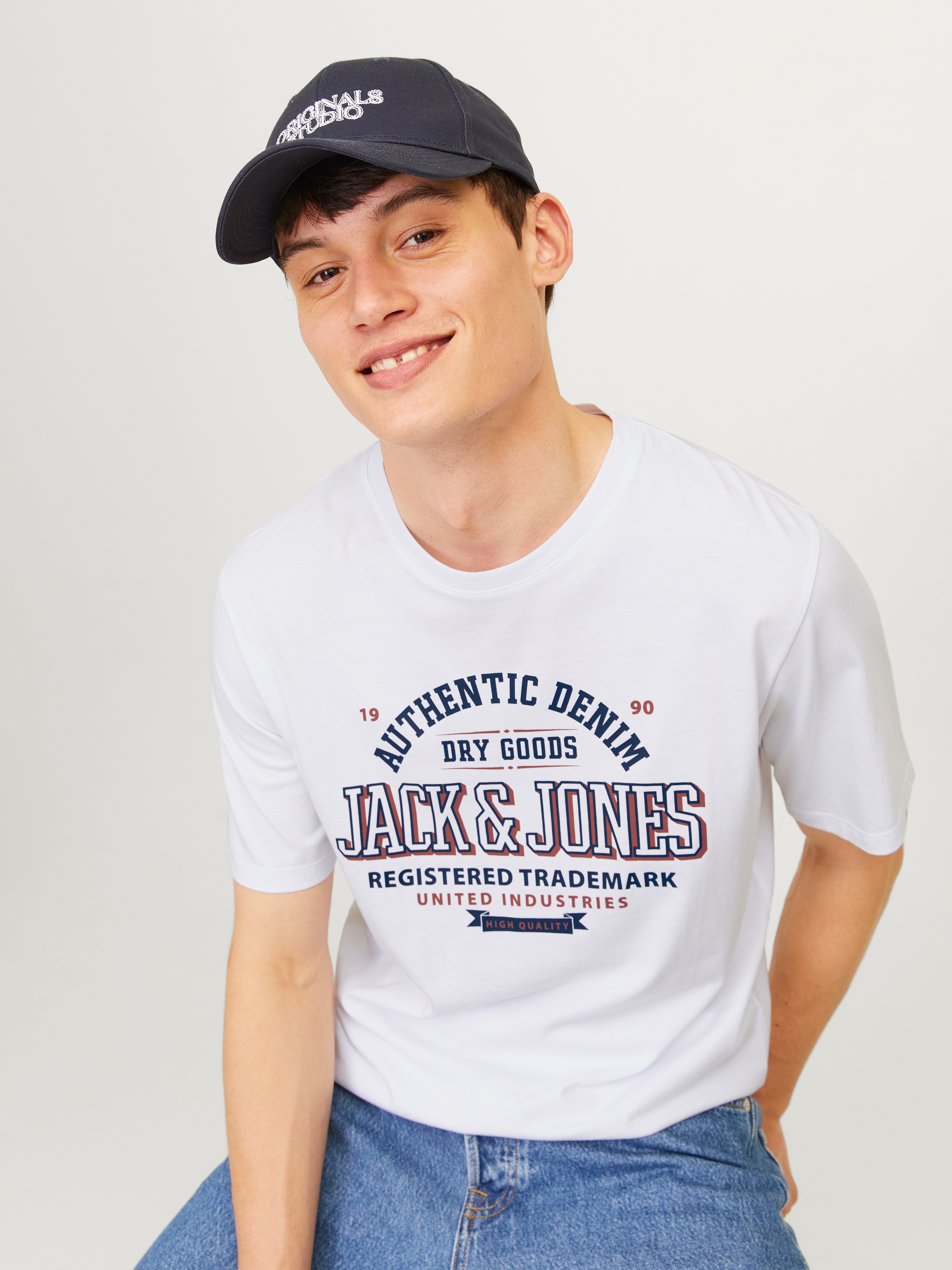 Jack & Jones Rundhalsshirt "JJELOGO TEE SS O-NECK 2 COL AW24 SN" günstig online kaufen