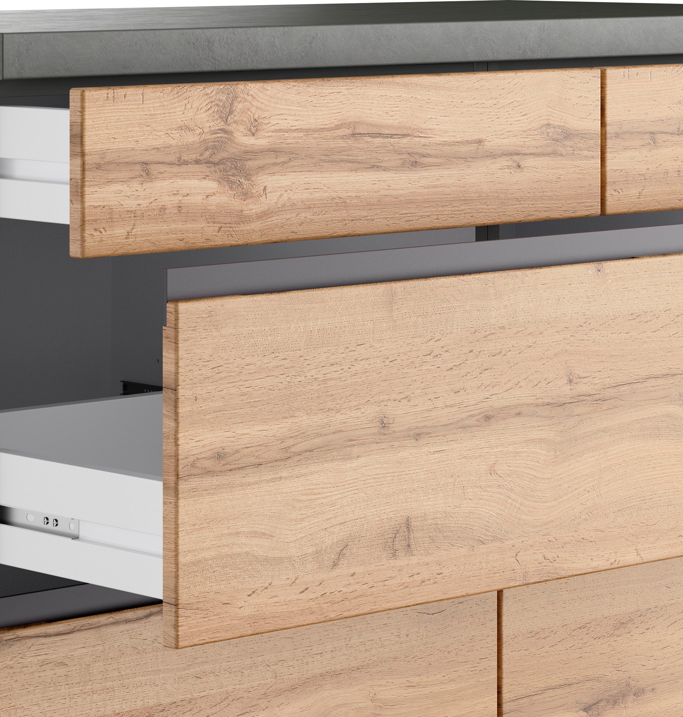 KOCHSTATION Kochinsel »KS-Riesa«, Breite 153 cm, Tiefe 100 cm, MDF-Fronten