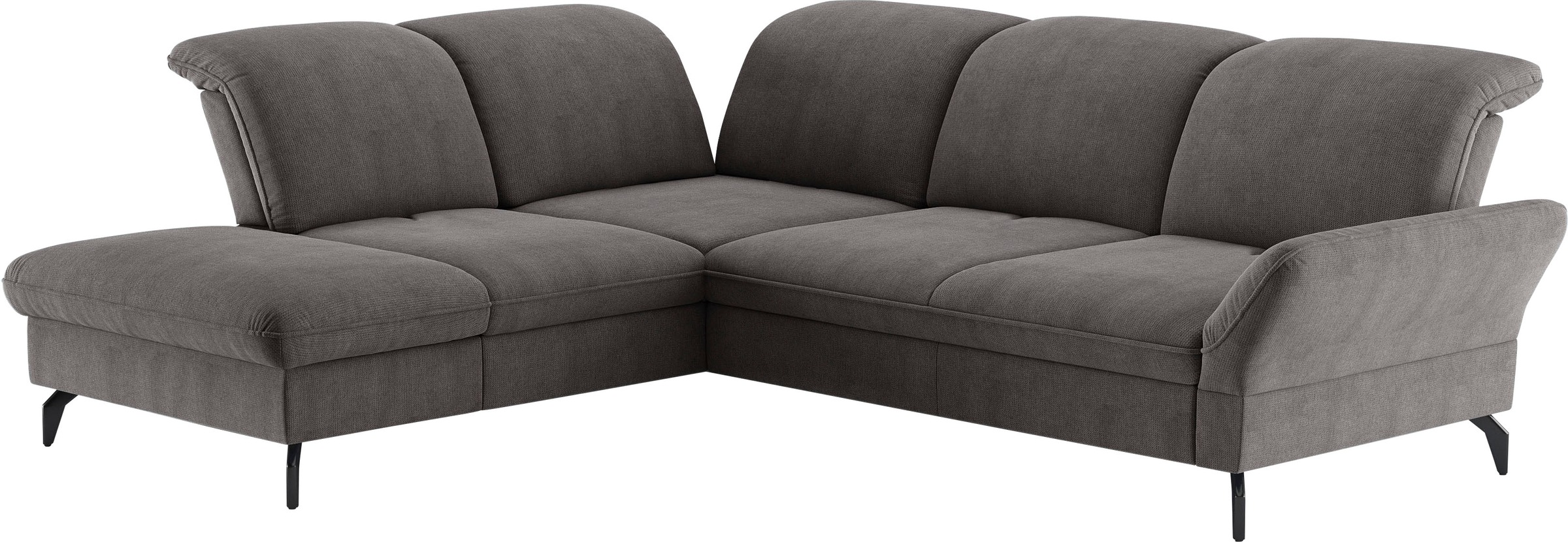 sit&more Ecksofa »Leandro L-Form«, Wahlweise mit Bett-, Kopfteil - und Armlehnfunktion, sowie Stauraum