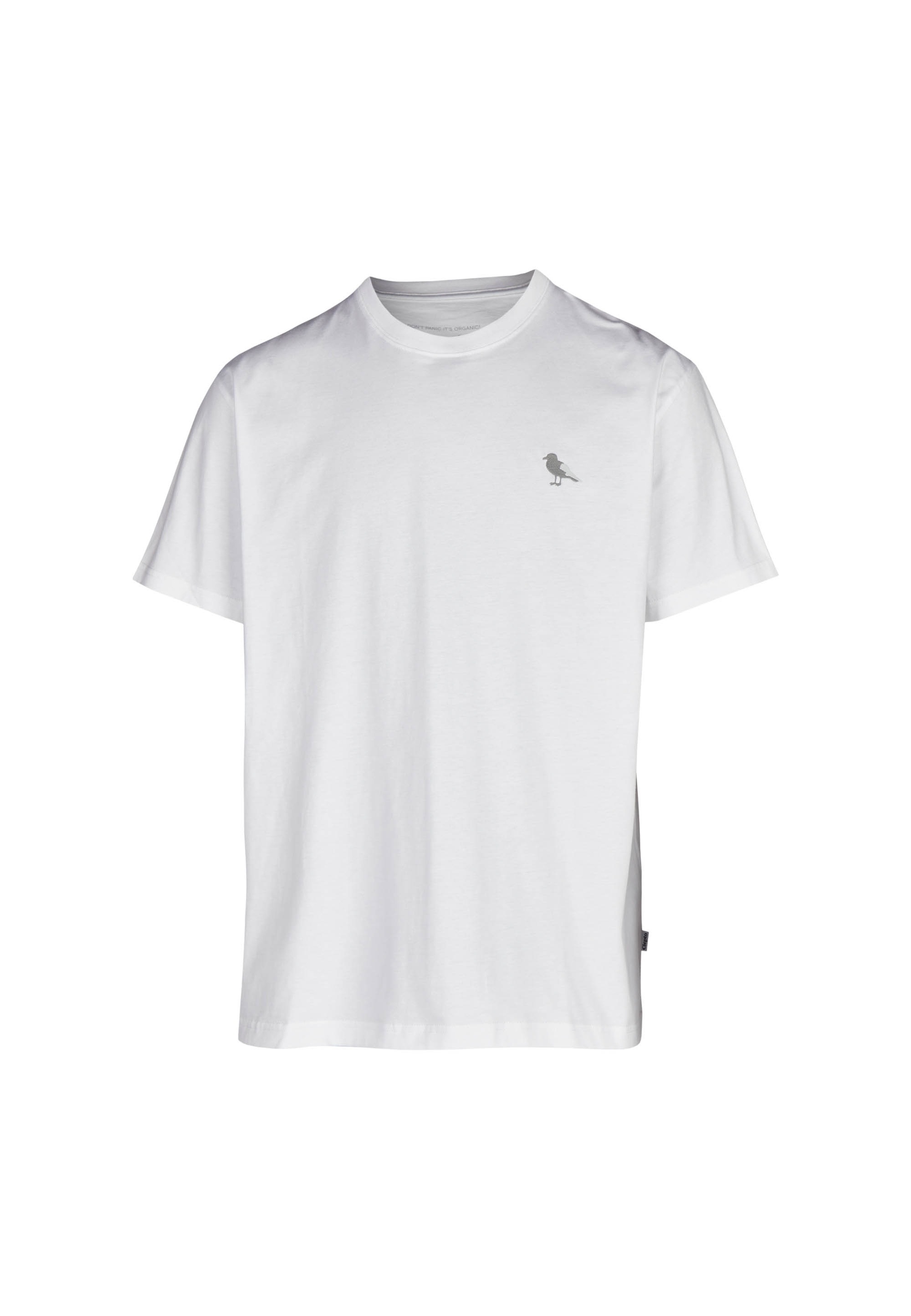 Cleptomanicx T-Shirt »Embroidery Gull Mono«, mit lockerem Schnitt