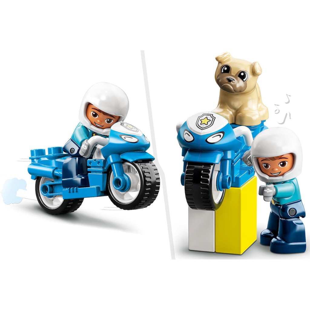 LEGO® Konstruktionsspielsteine »Polizeimotorrad (10967), LEGO® DUPLO«, (5 St.)