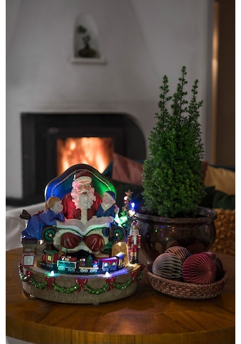 KONSTSMIDE LED-Dekofigur, (1 St.), LED Szenerie Weihnachtsmann mit Kindern und Zug, 8... kaufen