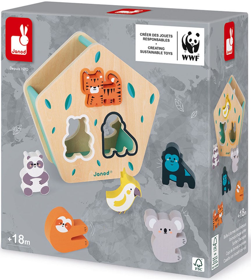 Sortier- & FSC®- - »WWF® Steckspiel | Wald weltweit - Lernspielzeug Janod BAUR Tiere«, schützt