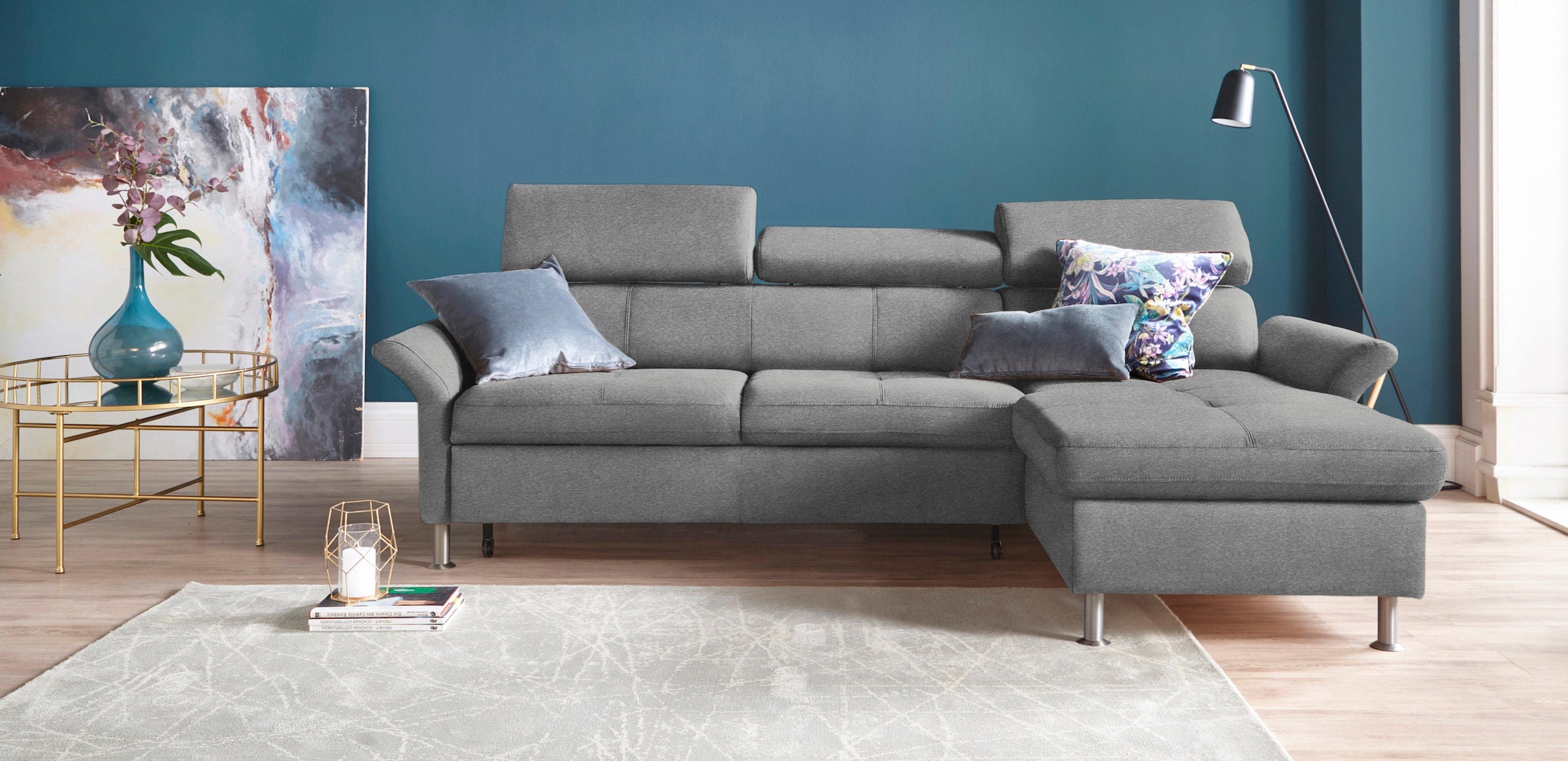 exxpo - sofa fashion Ecksofa "Maretto, bequem & komfortabel, bodenfrei, Bre günstig online kaufen