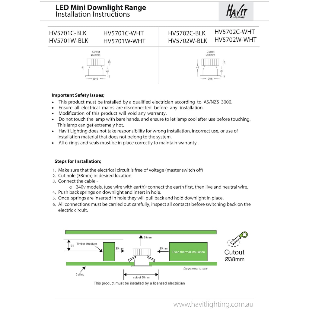 Havit Lighting LED Deckenleuchte »NICHE«, LED fest integriert, hohe Schutzklasse IP4