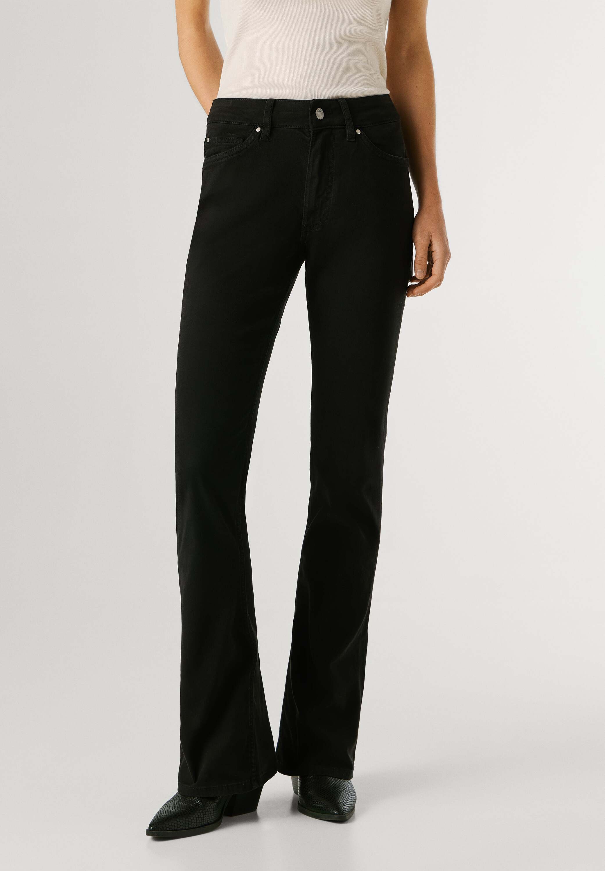 Pepe Jeans Chinohose "chinos MID RISE FLARE NEW PIMLICO"