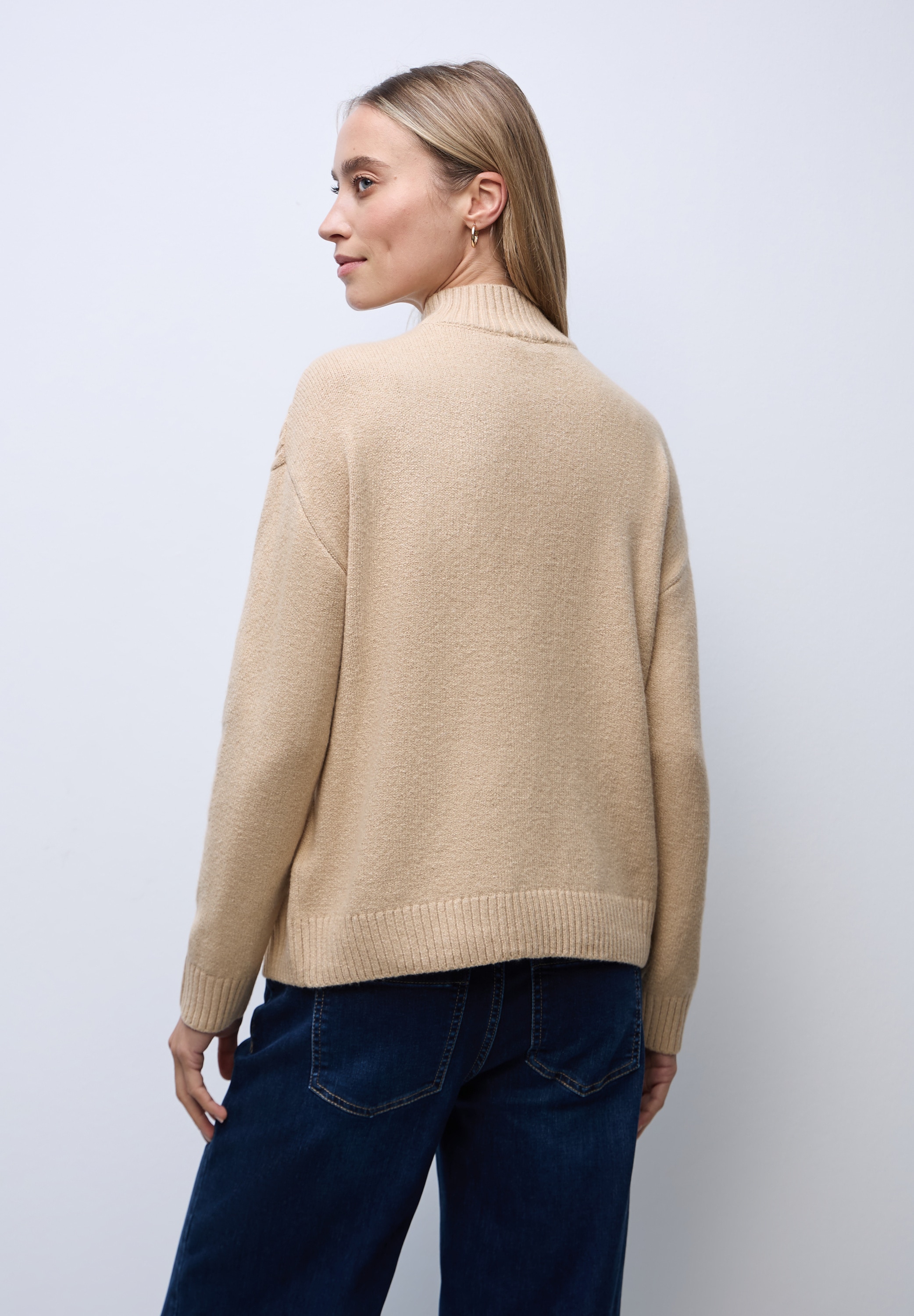 STREET ONE Rollkragenpullover Grobstrick