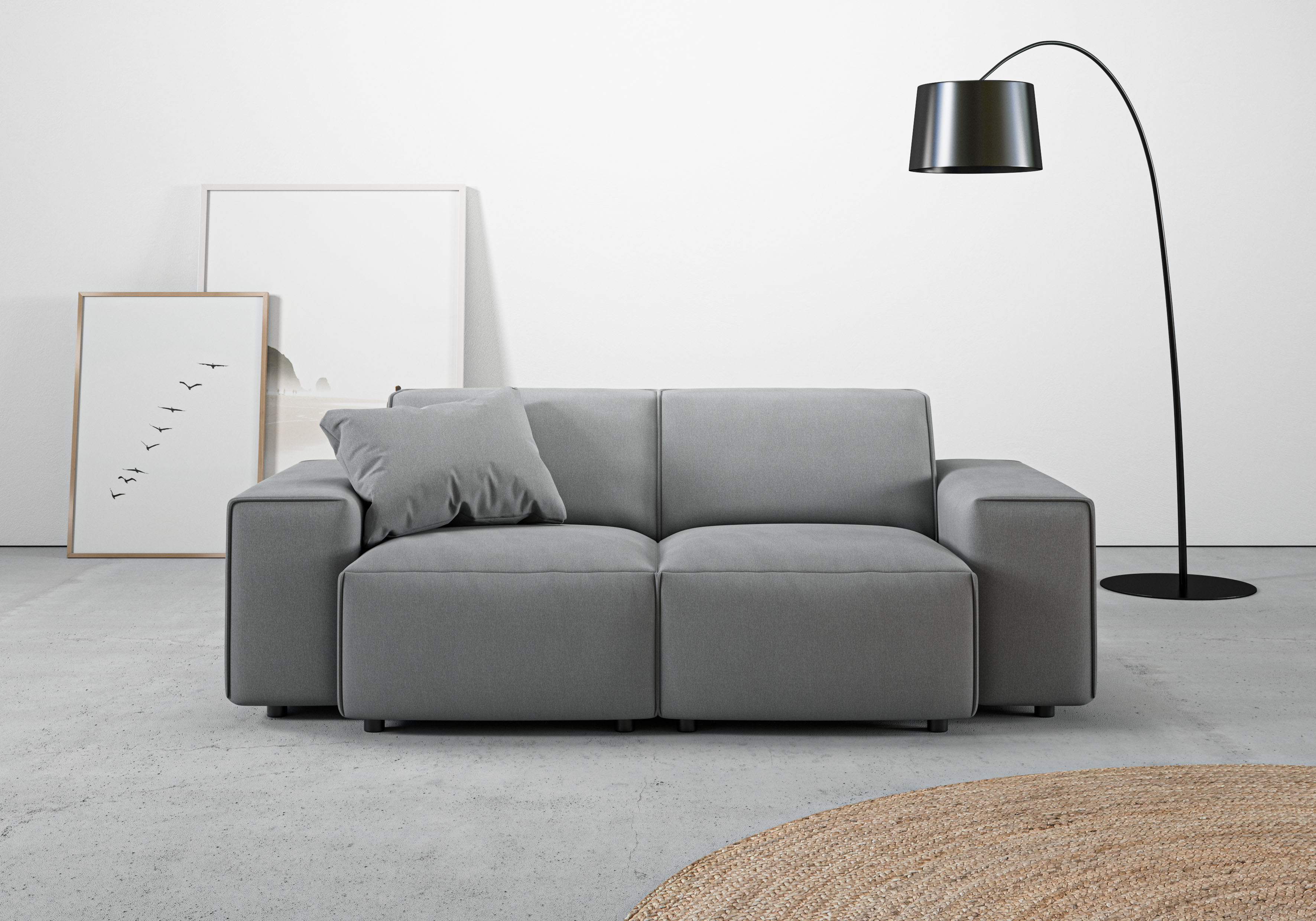 Home affaire 2-Sitzer "Glimminge auch in Breitcord + Feincord + Easy care-Bezug" besondere Kedernähte, Zierkissen