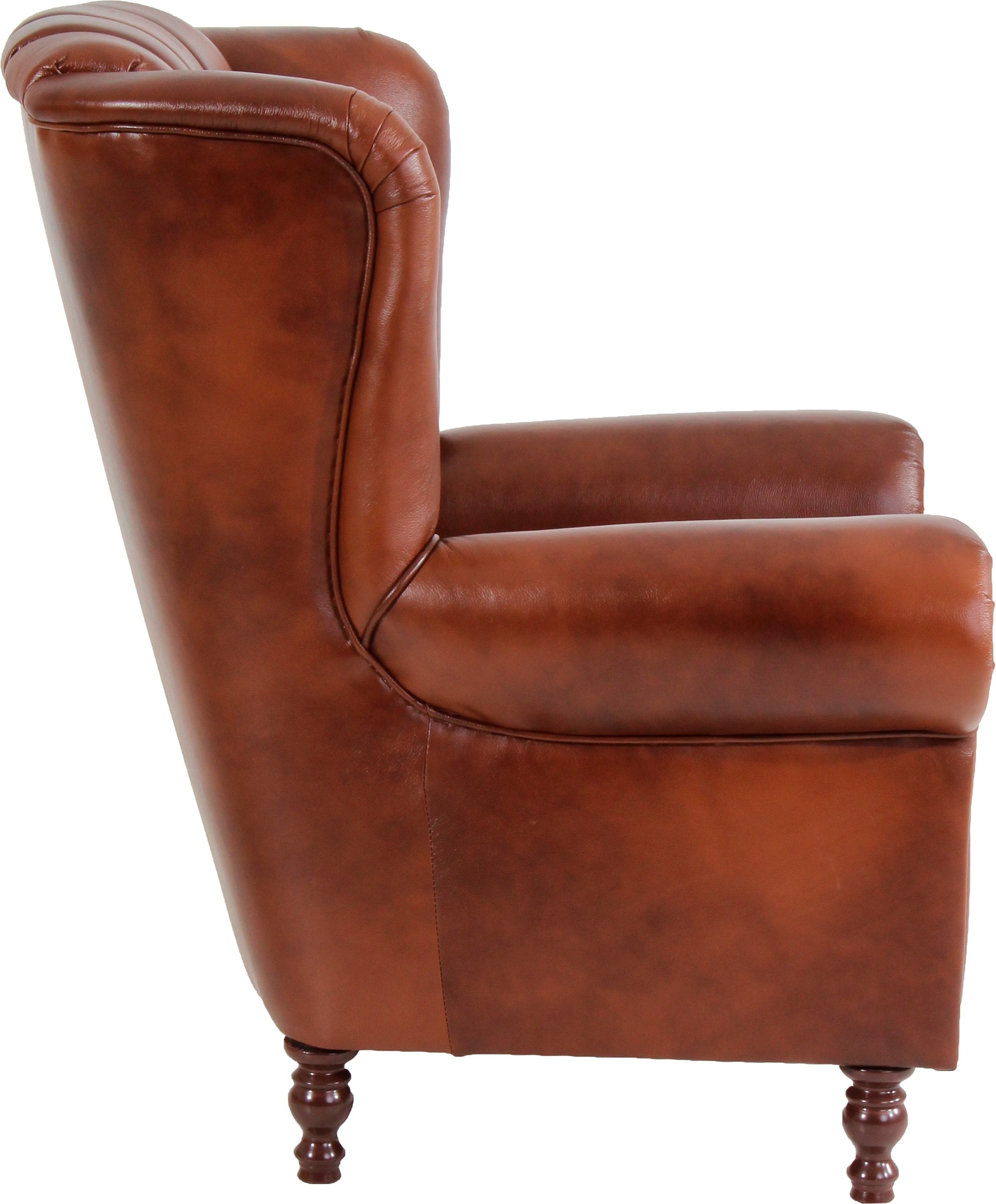 Max Winzer® Ohrensessel »Valerie Chesterfield Clubsessel der Extraklasse, hoher Sitzkomfort«, Retro und modern, mit edler Knopfheftung